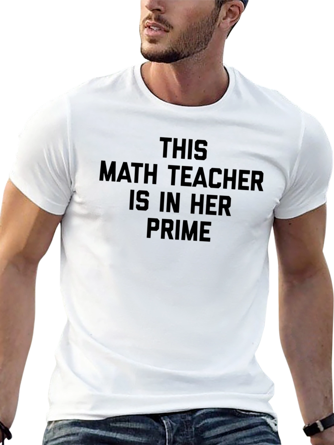 Black Math Teacher Prime T-Shirt view 13