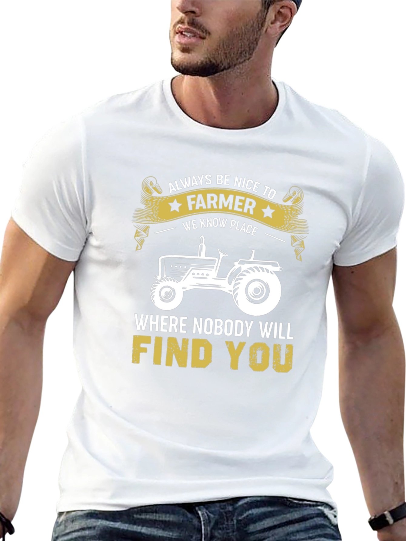 Black Always Be Nice to Farmer Graphic Tee view 13