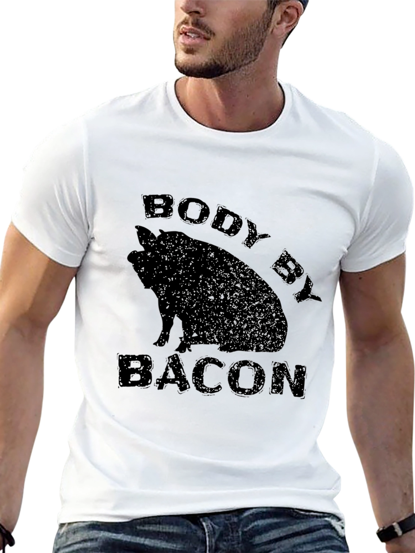 Black Body By Bacon Black T-Shirt view 13