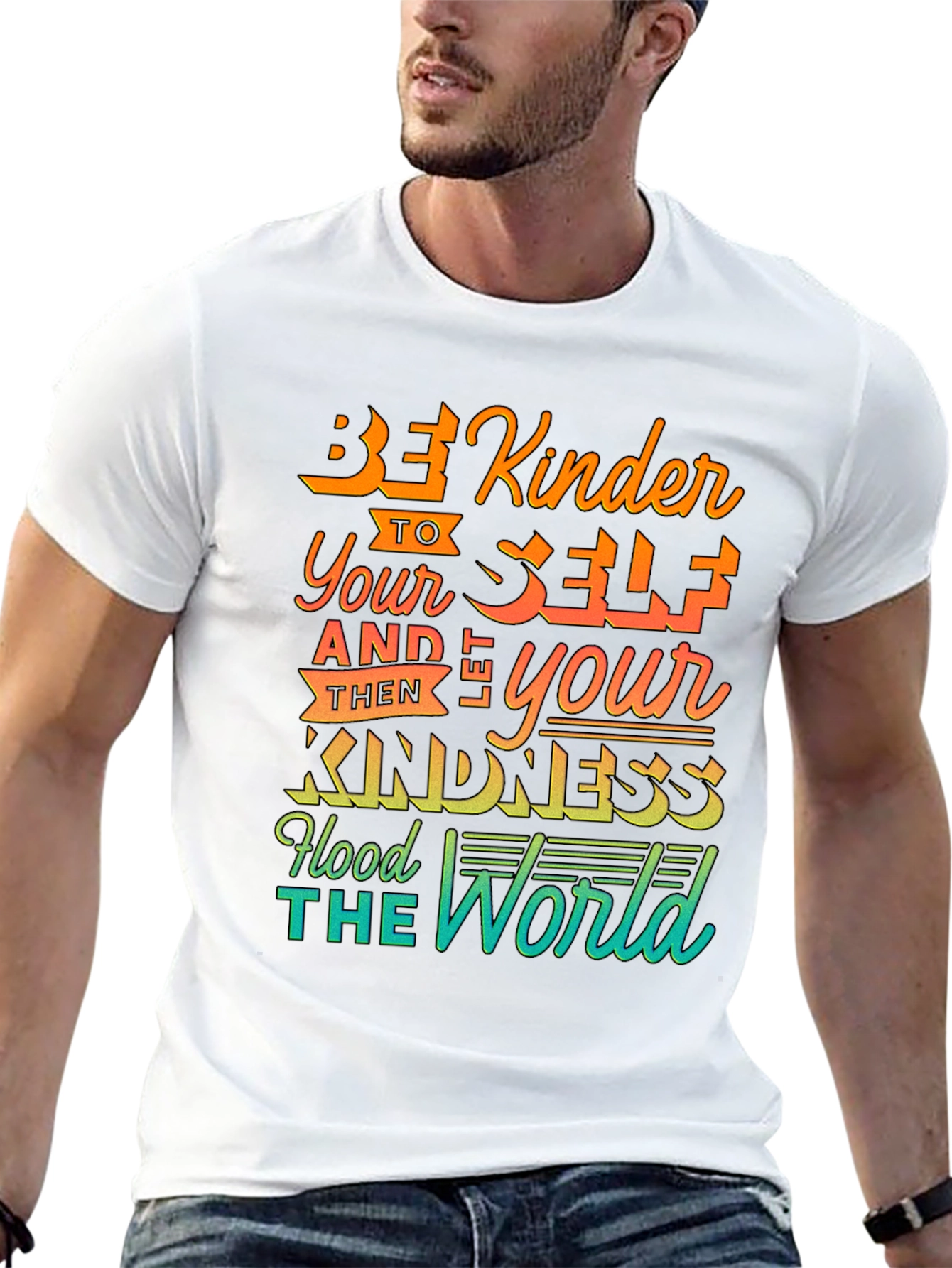 Black Be Kinder T-Shirt - Graphic Tee for Men view 13