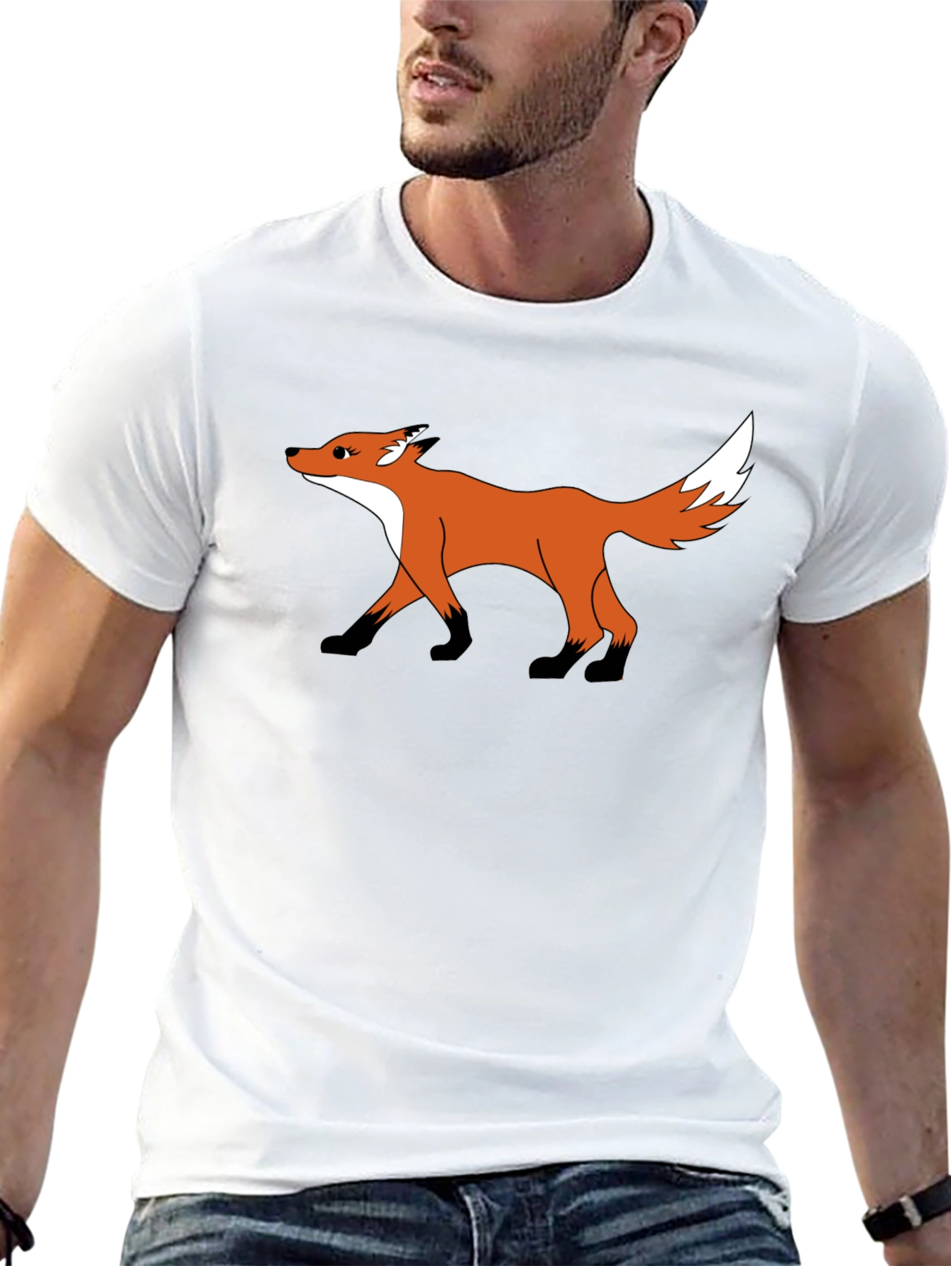 Black Fox Graphic T-Shirt - Casual Wear view 13