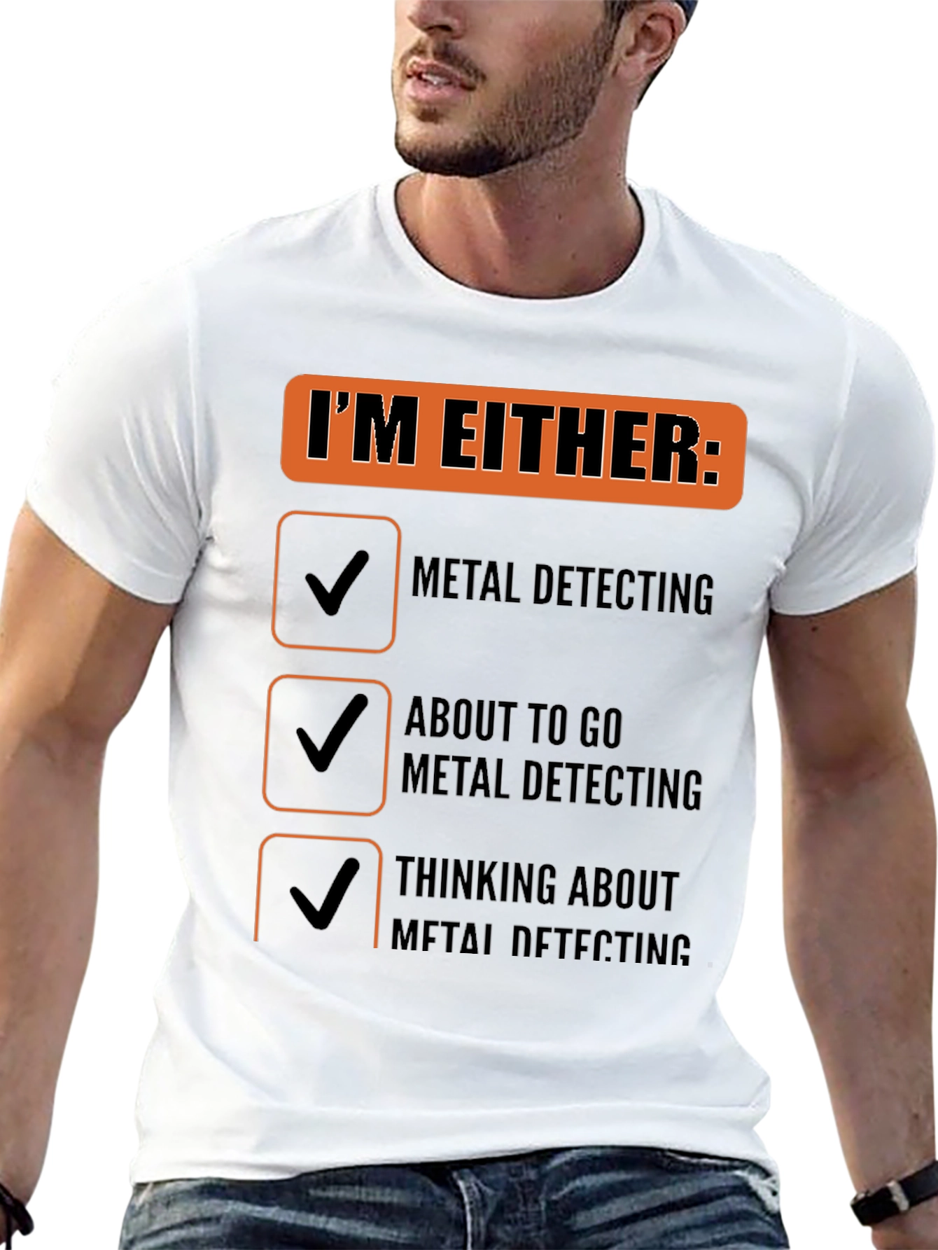 Black Metal Detecting T-Shirt - Funny Detectorist Gift view 13