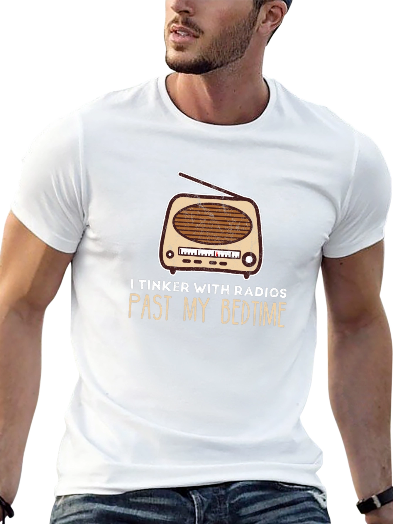 Black I Tinker With Radios Funny T-Shirt view 13