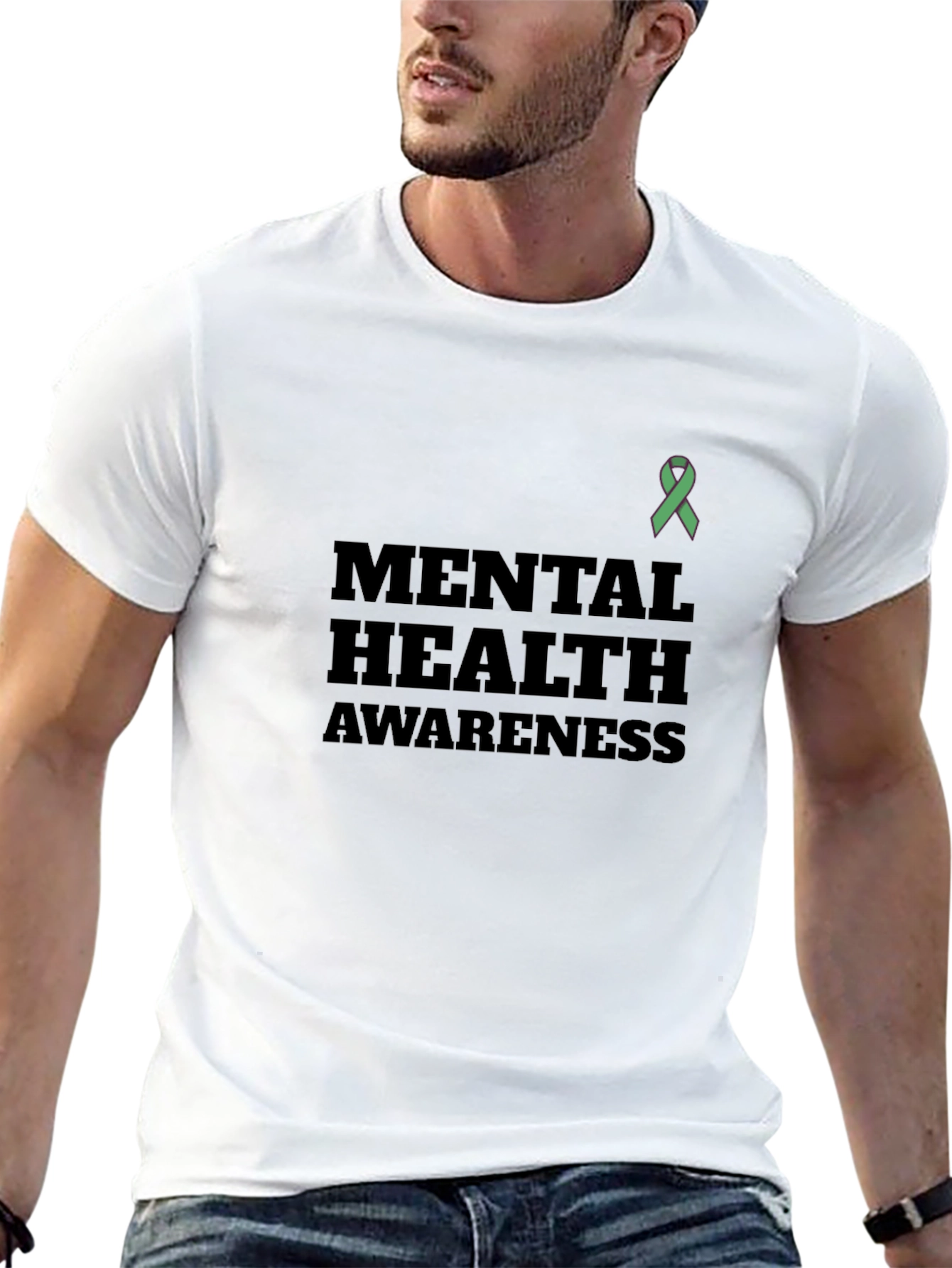 Black Mental Health Awareness T-Shirt - Black view 13