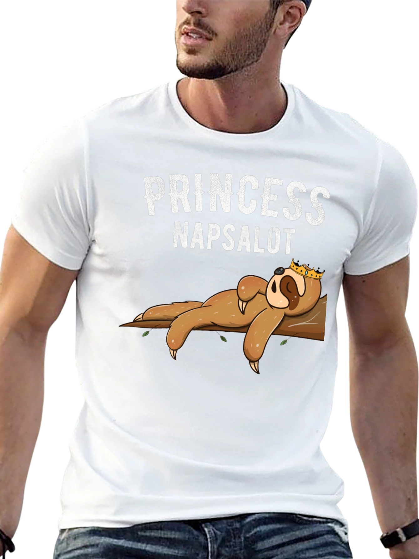 Black Princess Napsalot Sloth Graphic T-Shirt view 13