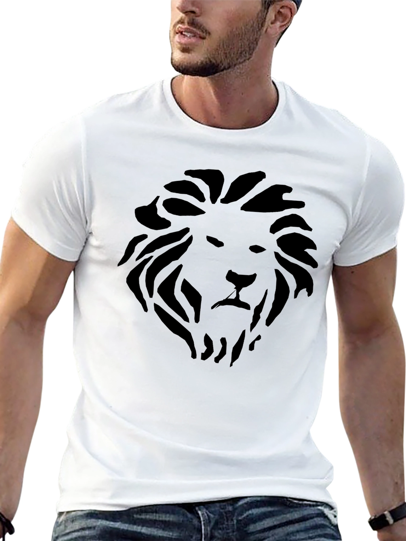 Black Black Lion Graphic Tee - Stylish Men's T-Shirt view 13