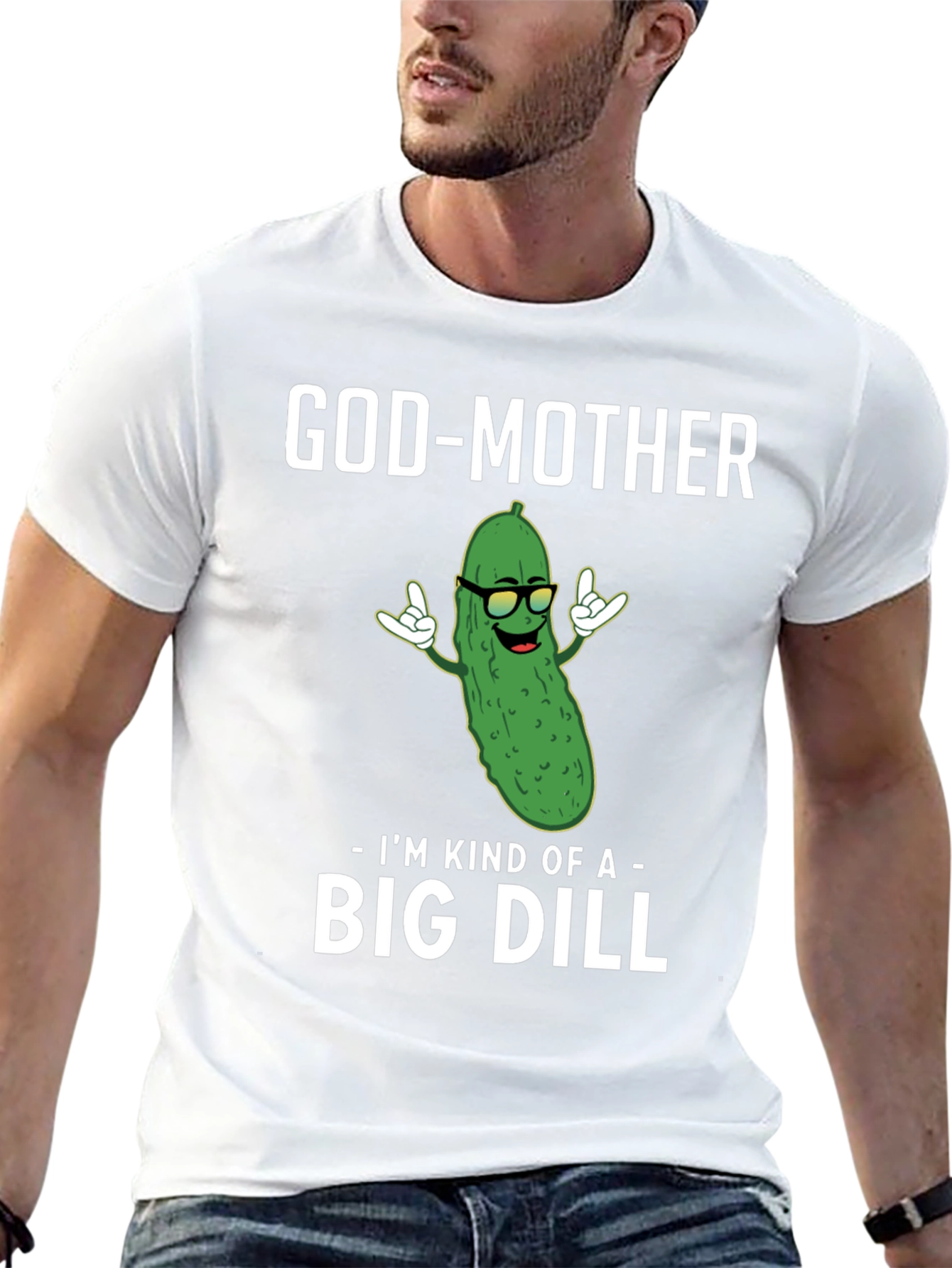 Black God-Mother Big Dill Graphic T-Shirt view 13