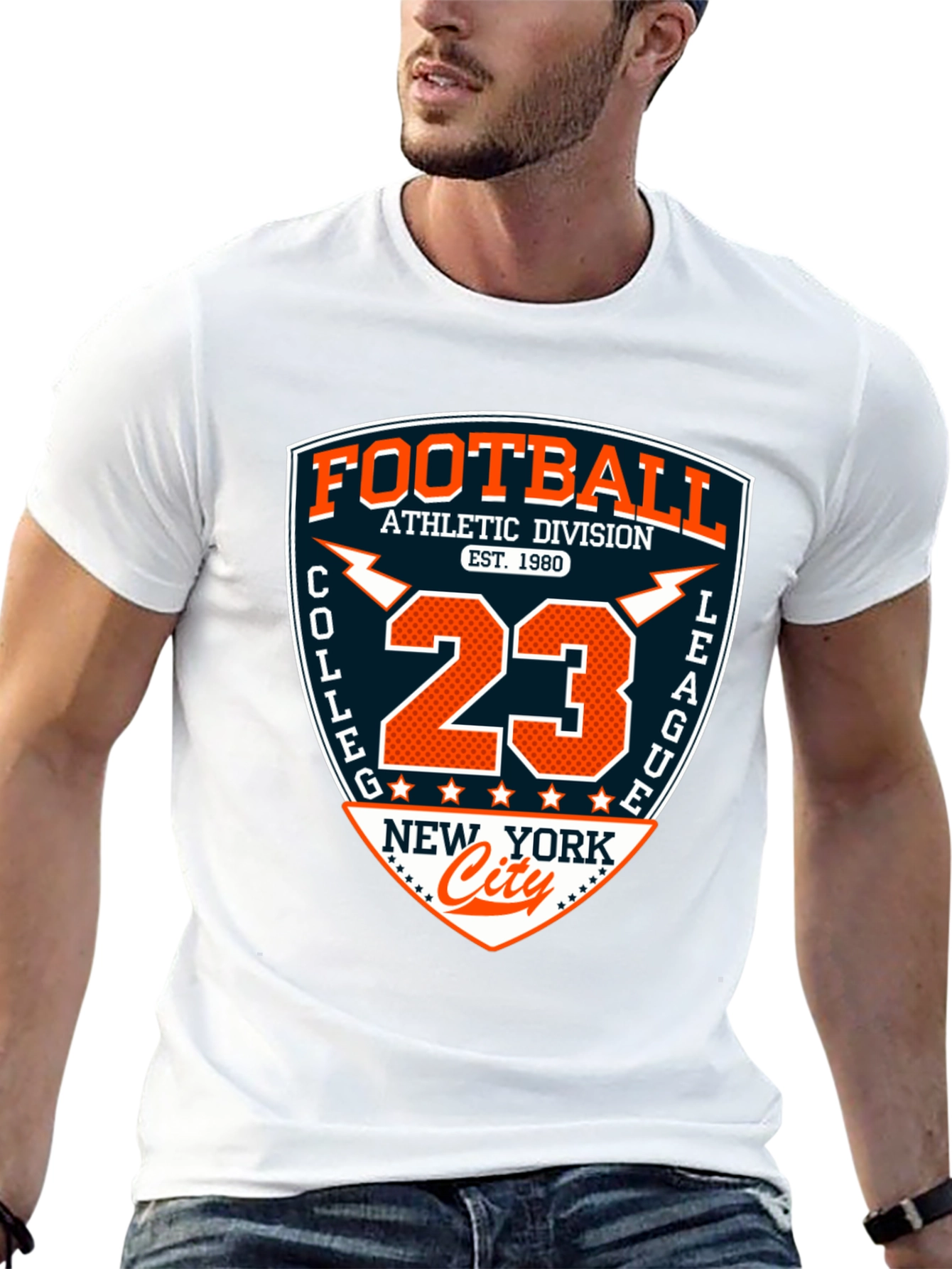 Black College Football Graphic T-Shirt - Athletic Division 23 view 13