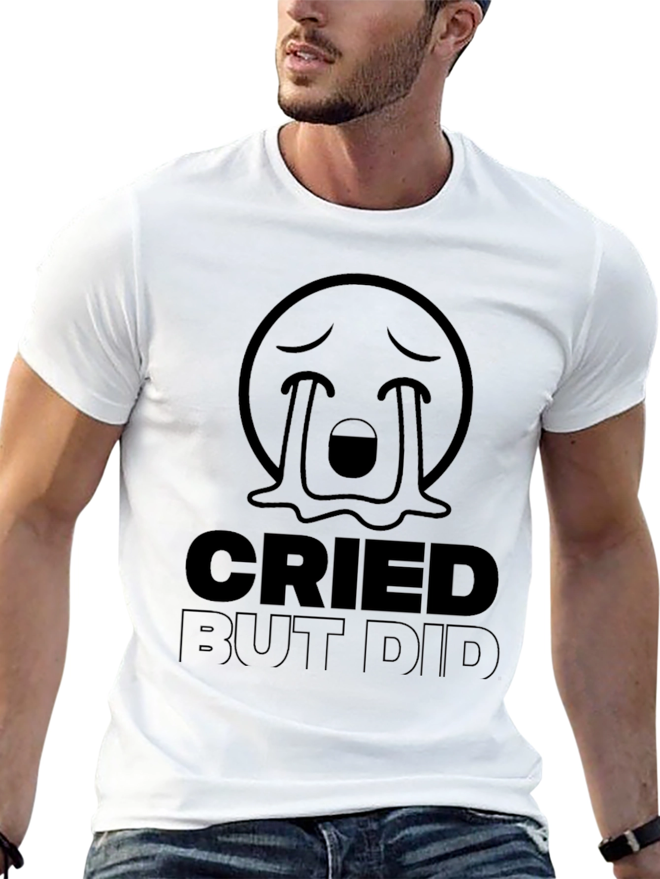 Black Cried But Did T-Shirt: Funny Emoji Graphic Tee view 13