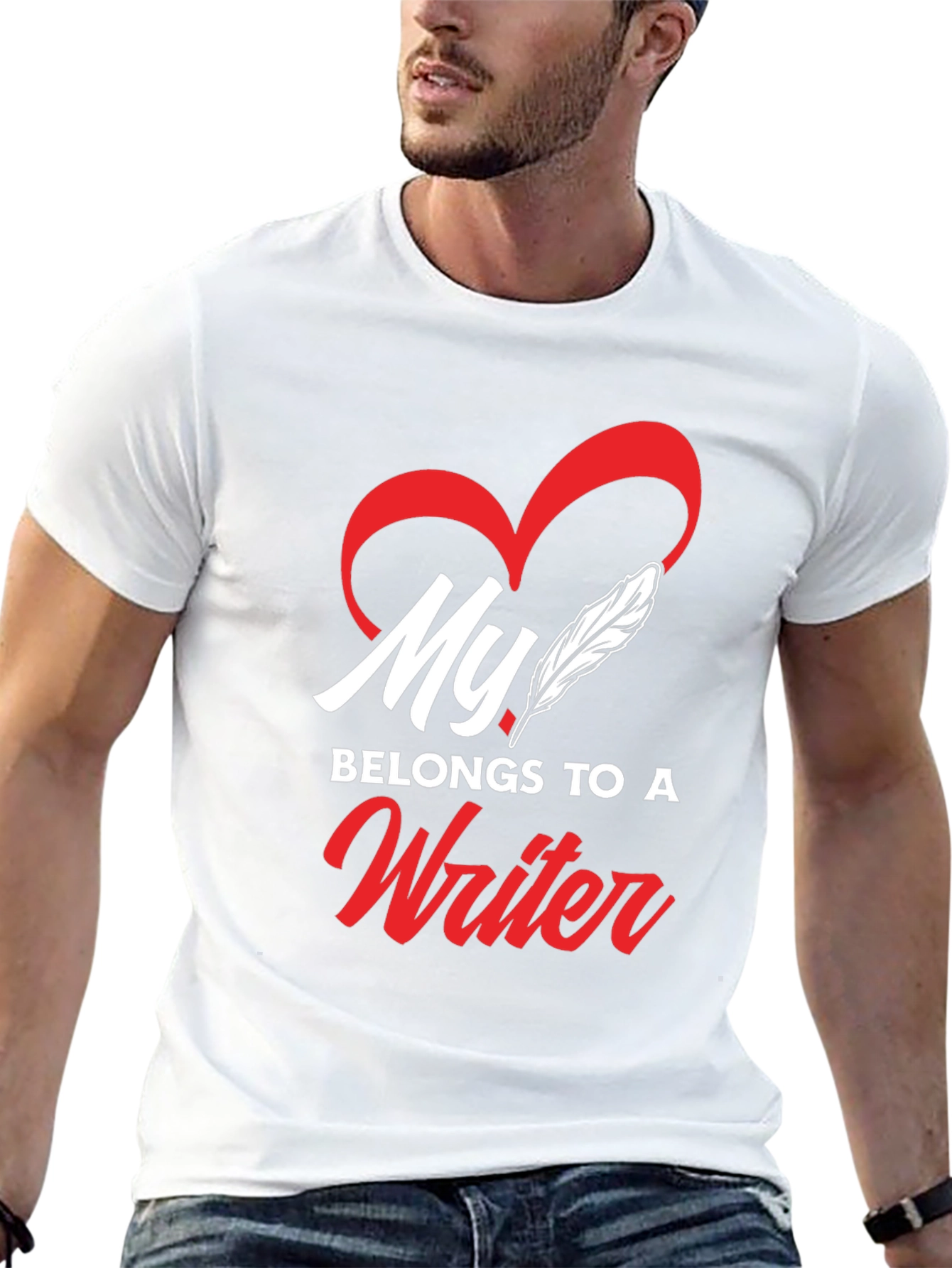 Black My Heart Belongs to a Writer - Graphic Tee view 13