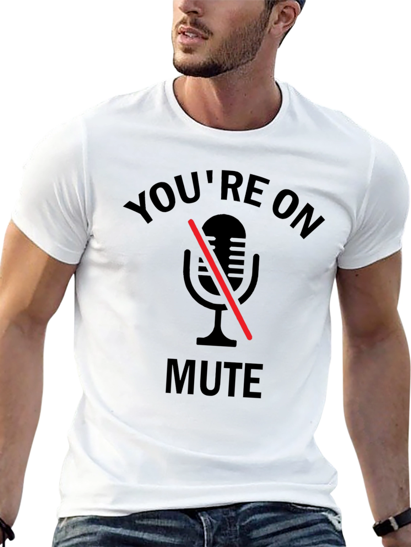 Black You're on Mute T-Shirt - Funny Conference Call Tee view 13
