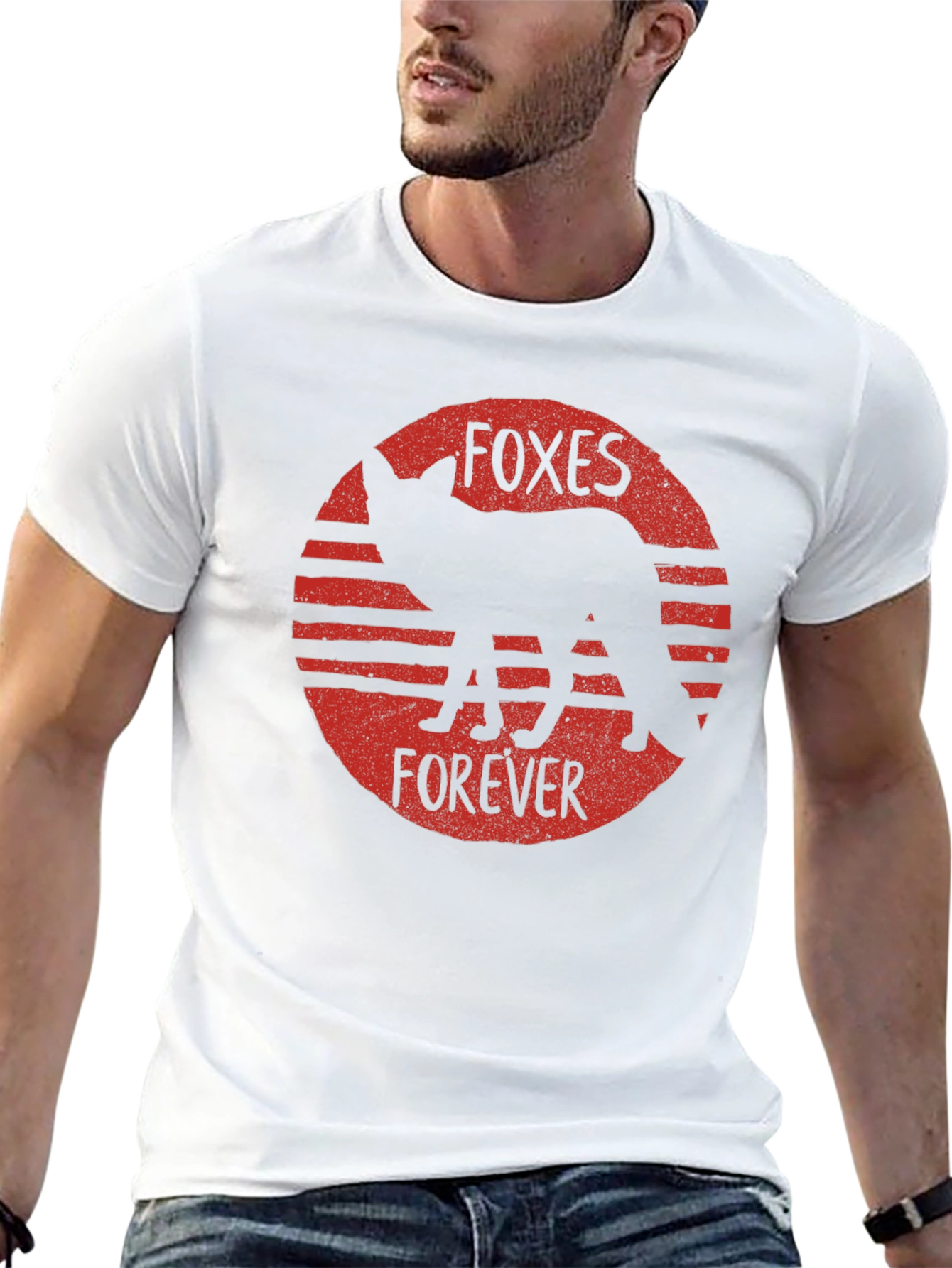 Black Foxes Forever Black Graphic T-Shirt view 13