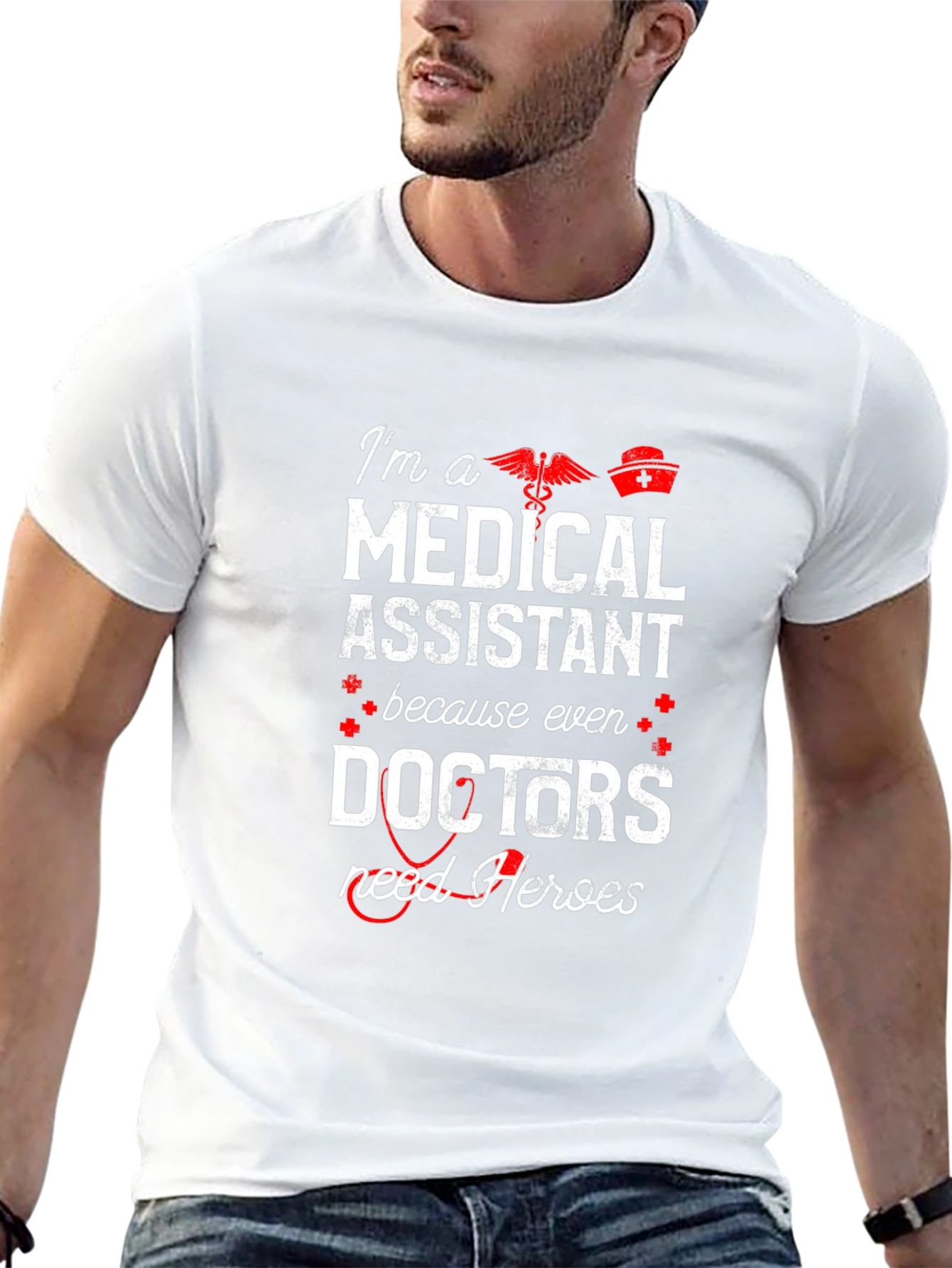 Black Medical Assistant Hero T-Shirt view 13