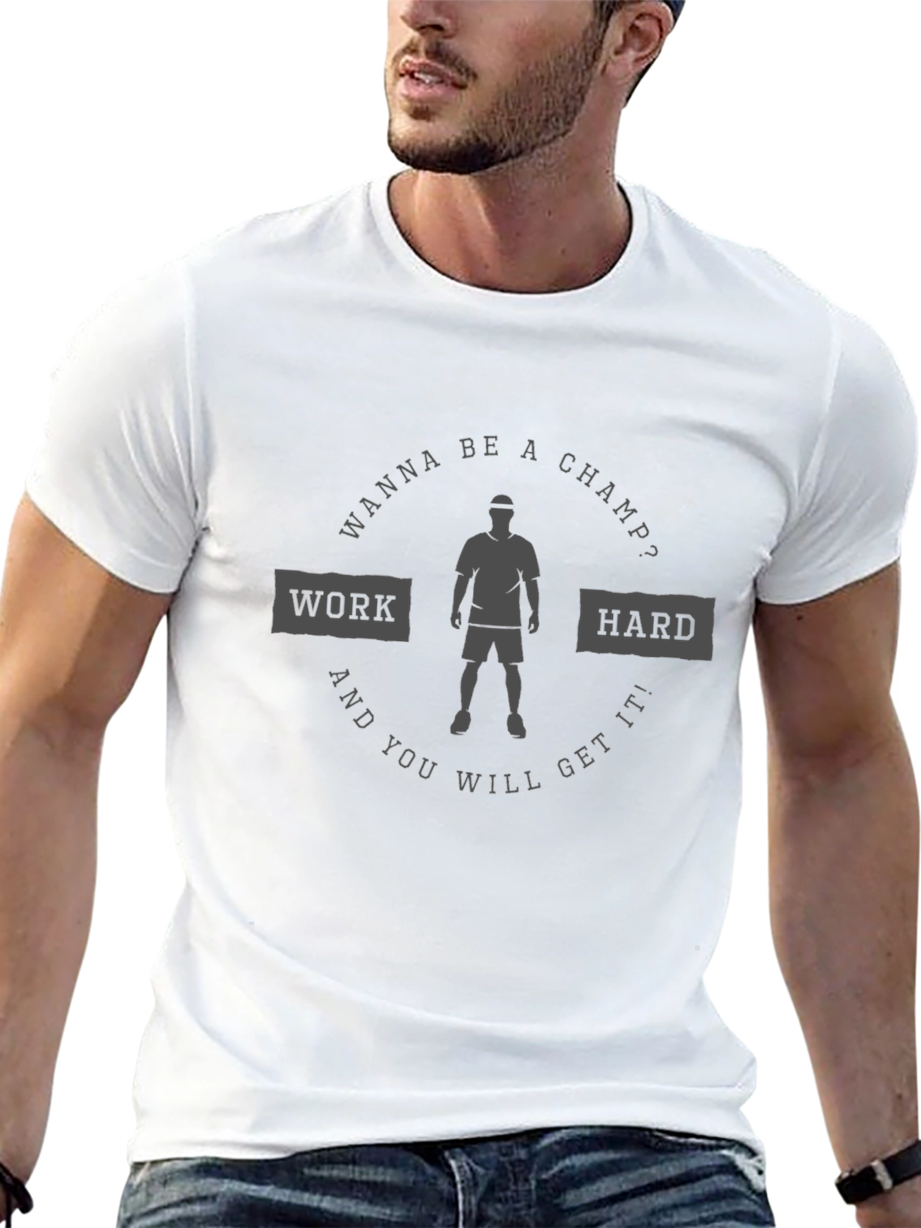 Black Work Hard Motivational T-Shirt view 13