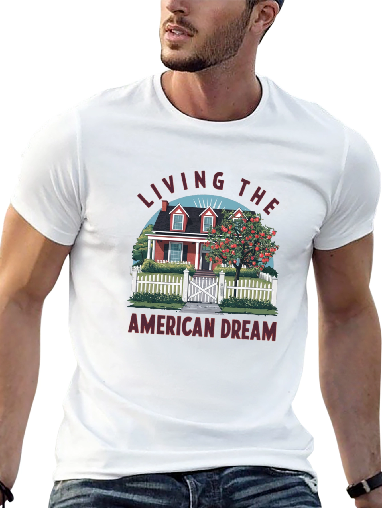 Black American Dream Graphic Tee - Black view 13