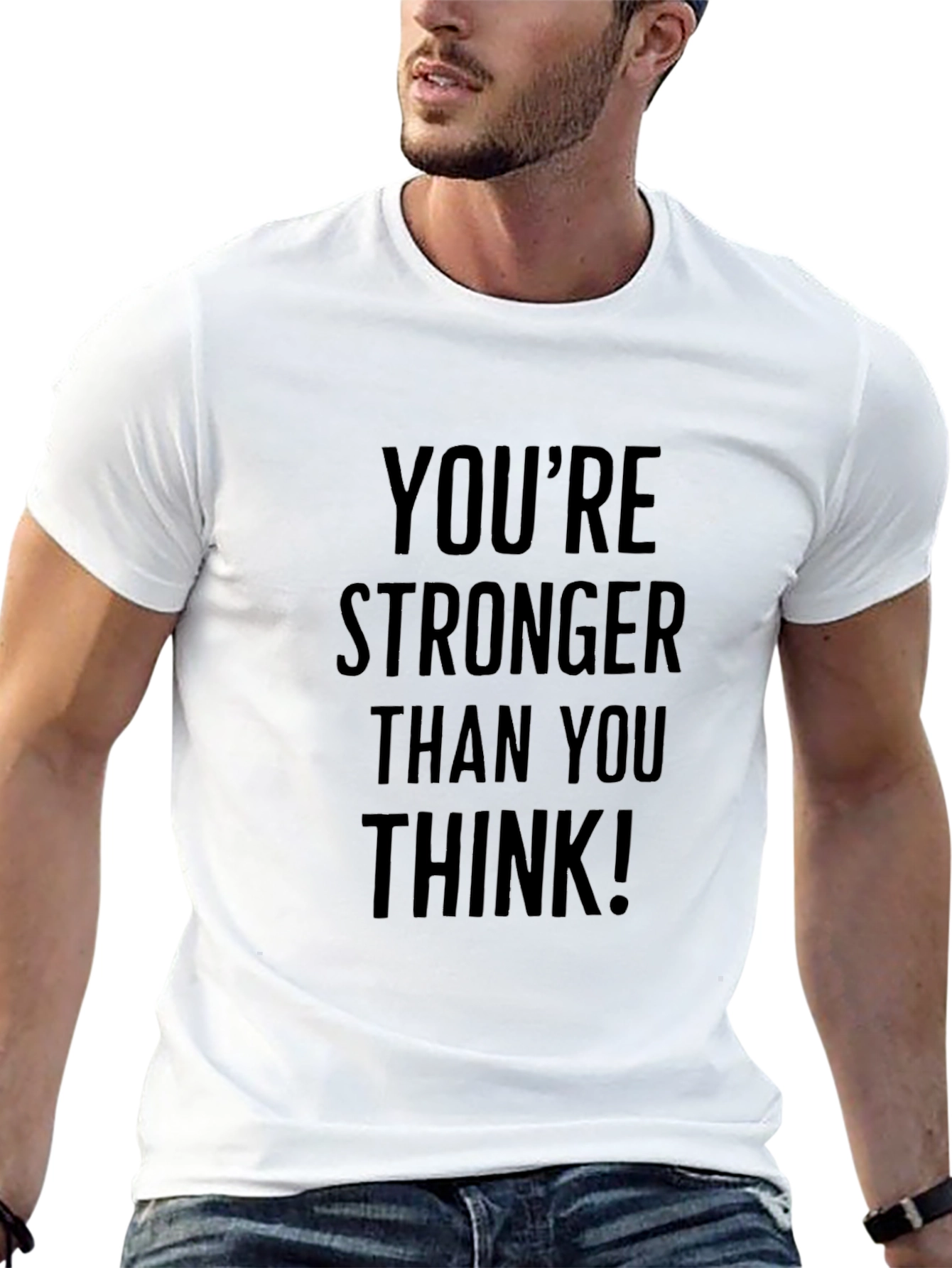 Black You're Stronger Than You Think Black Tee view 13