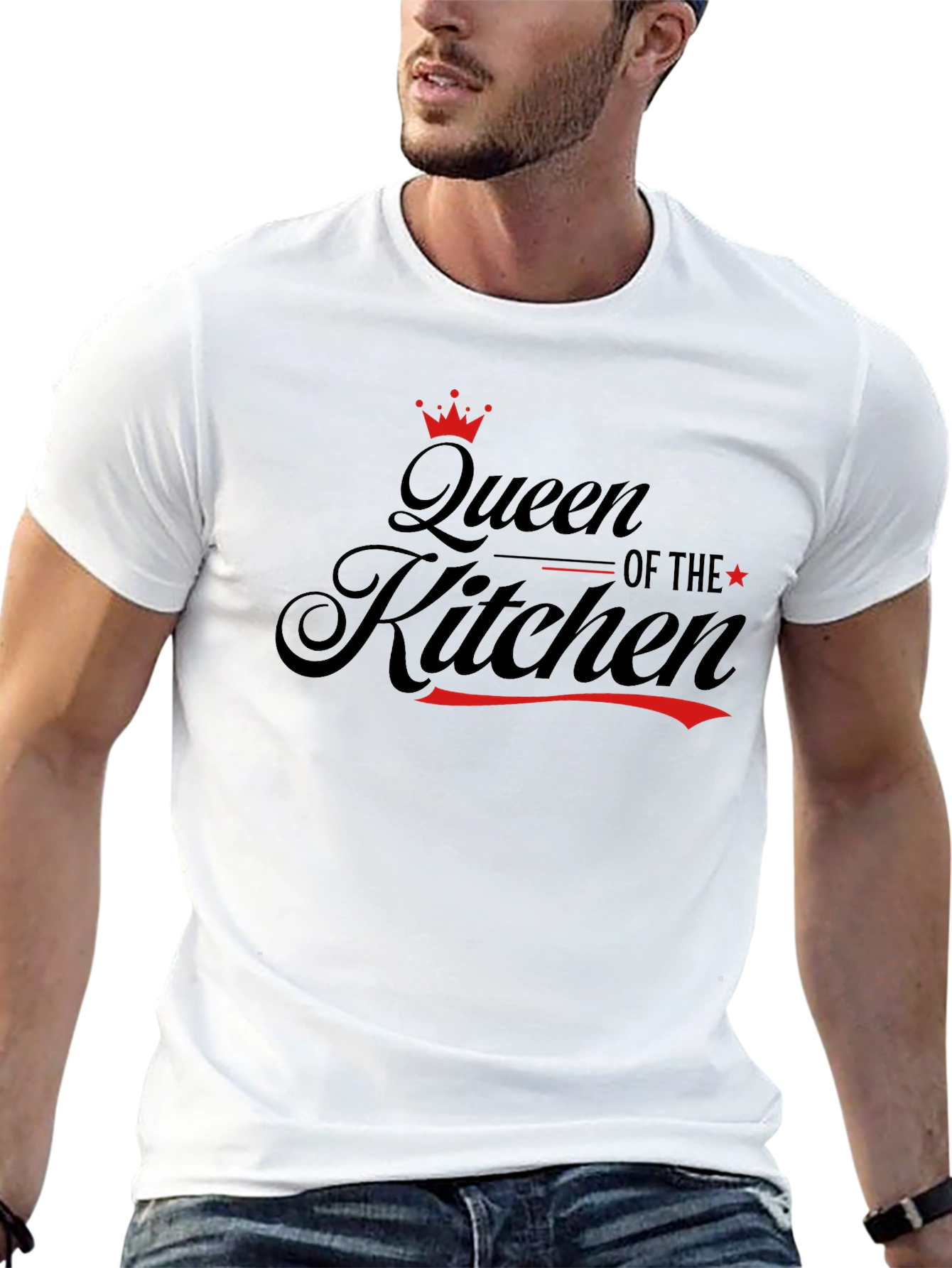 Black Queen of the Kitchen Black T-Shirt view 13