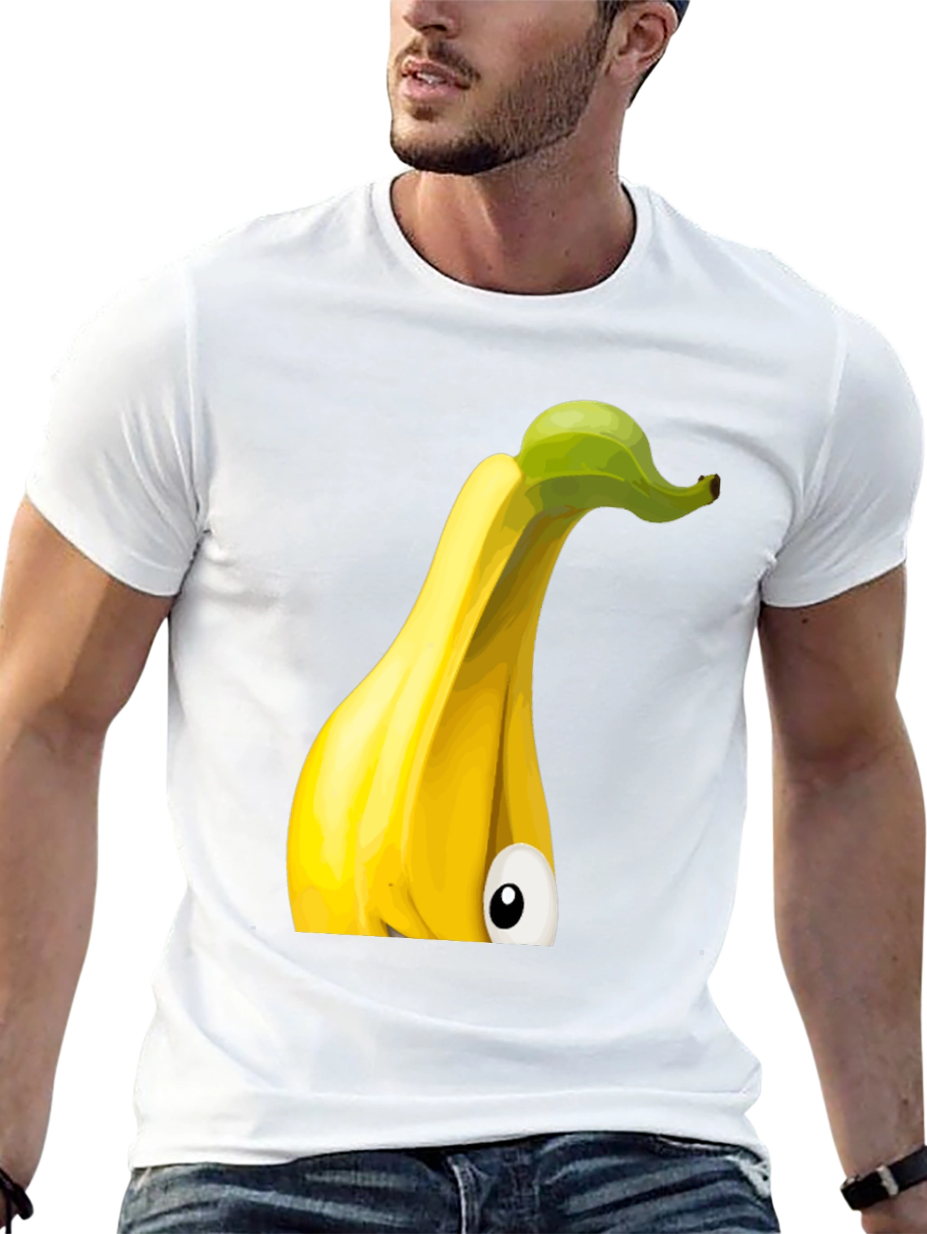 Black Funny Banana Cartoon Graphic T-Shirt view 13