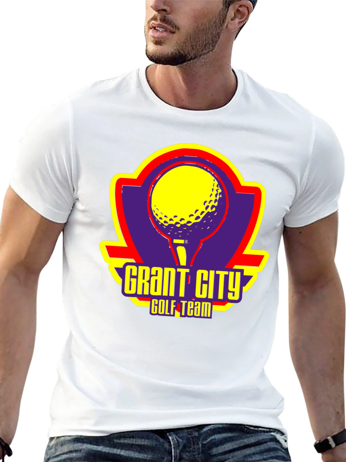 Black Grant City Golf Team Black Tee view 13