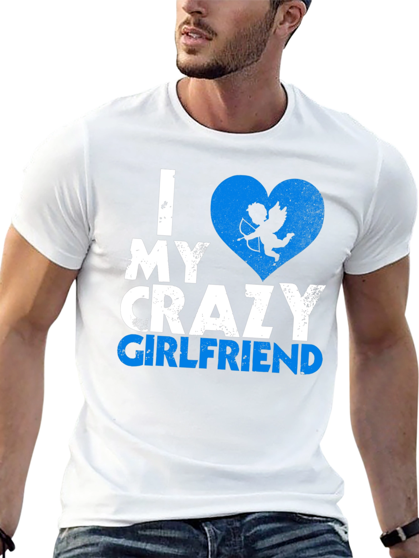 Black I Love My Crazy Girlfriend T-Shirt Valentine's Day Gift view 13