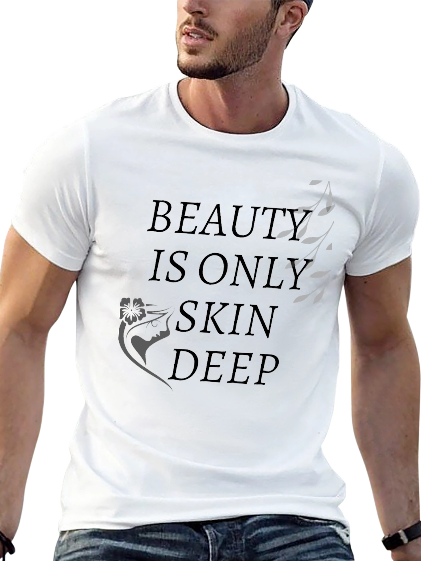 Black Beauty is Only Skin Deep Graphic T-Shirt - Black view 13