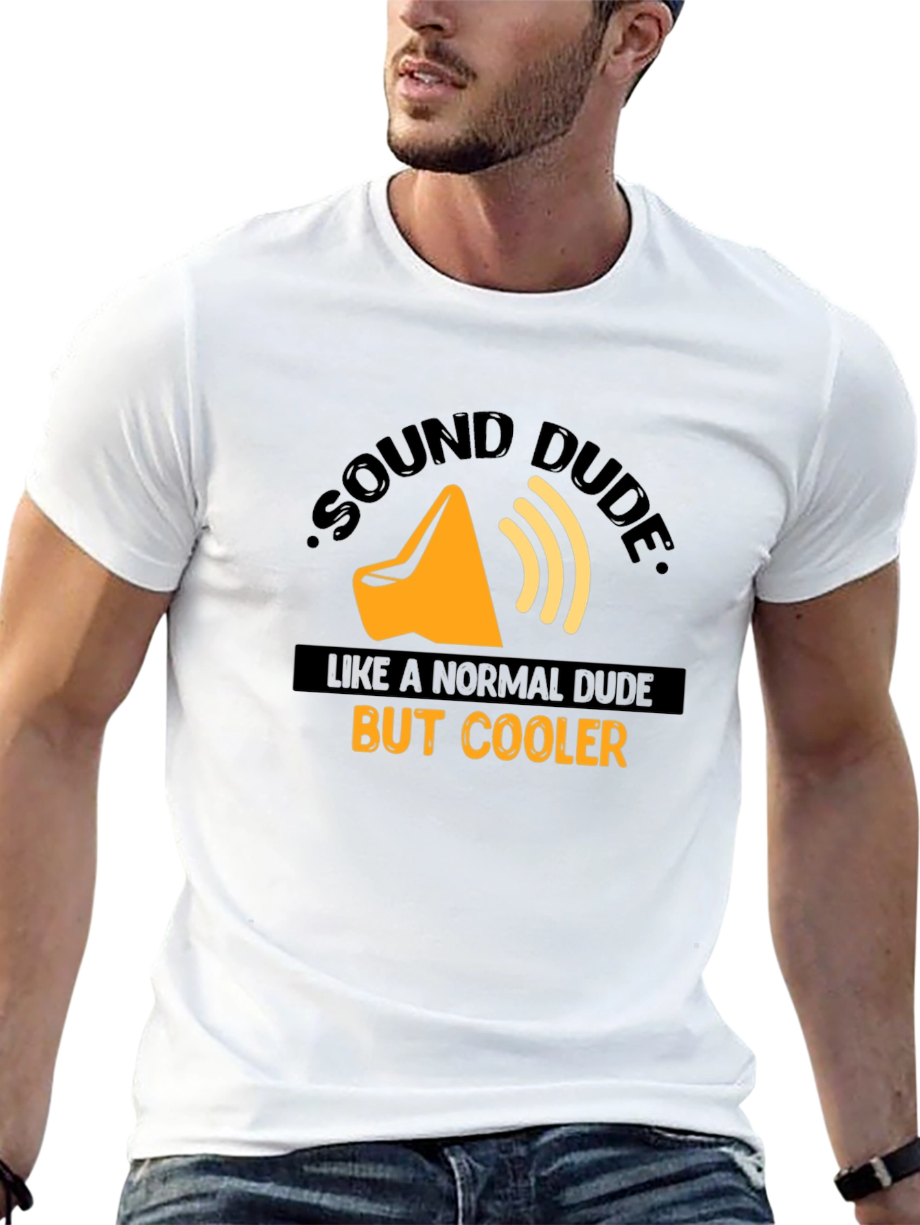Black Sound Dude Graphic T-Shirt - Cool & Comfy! view 13