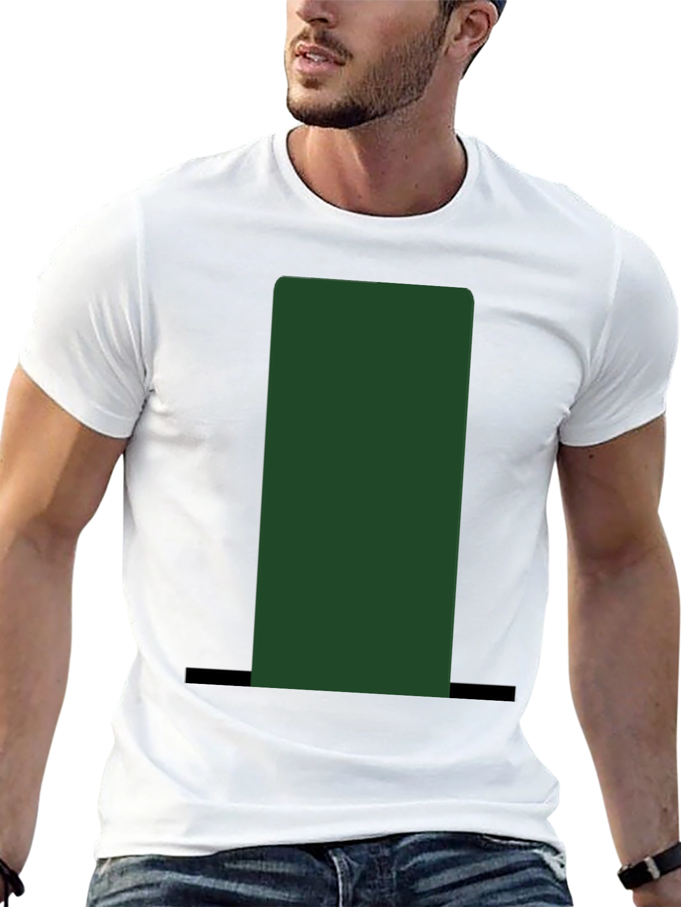 Black Green Top Hat Graphic Tee - Unisex view 13