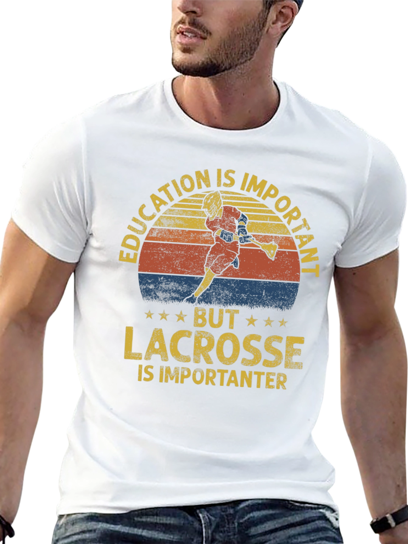 Black Education Important Lacrosse Importanter T-Shirt view 13