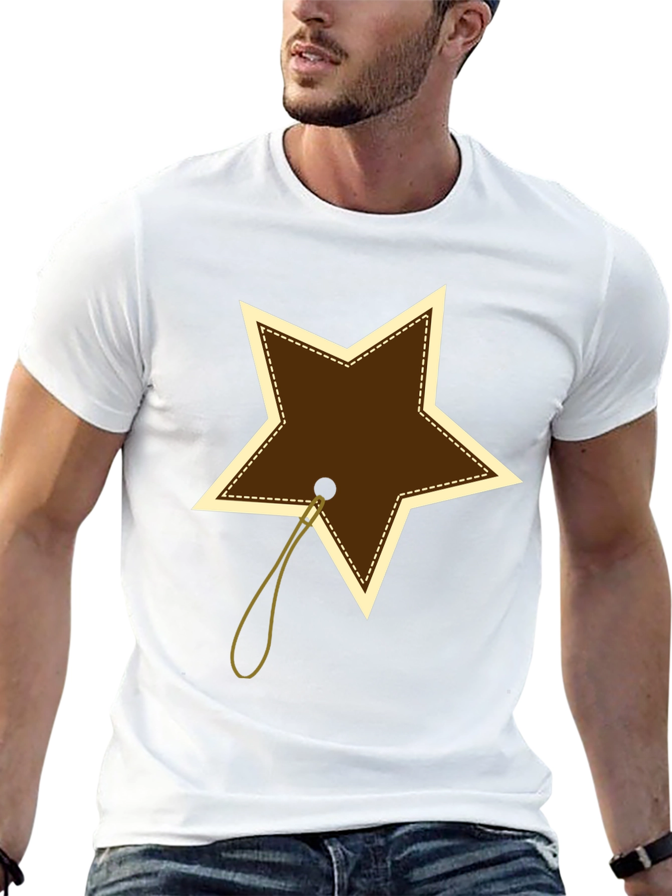 Black Star Tag Graphic Tee - Casual Style view 13