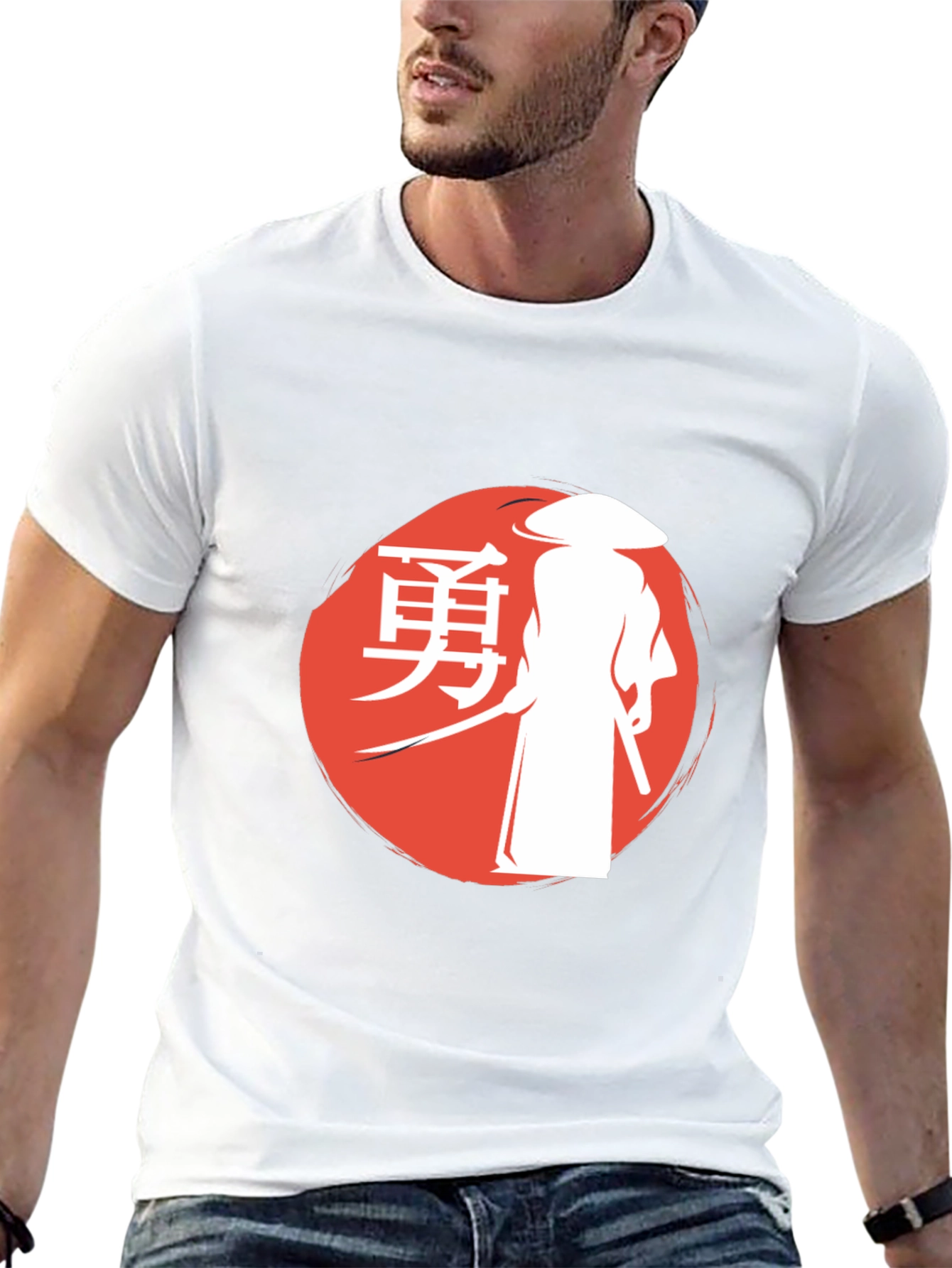 Black Samurai Graphic T-Shirt - Warrior Spirit Design view 13