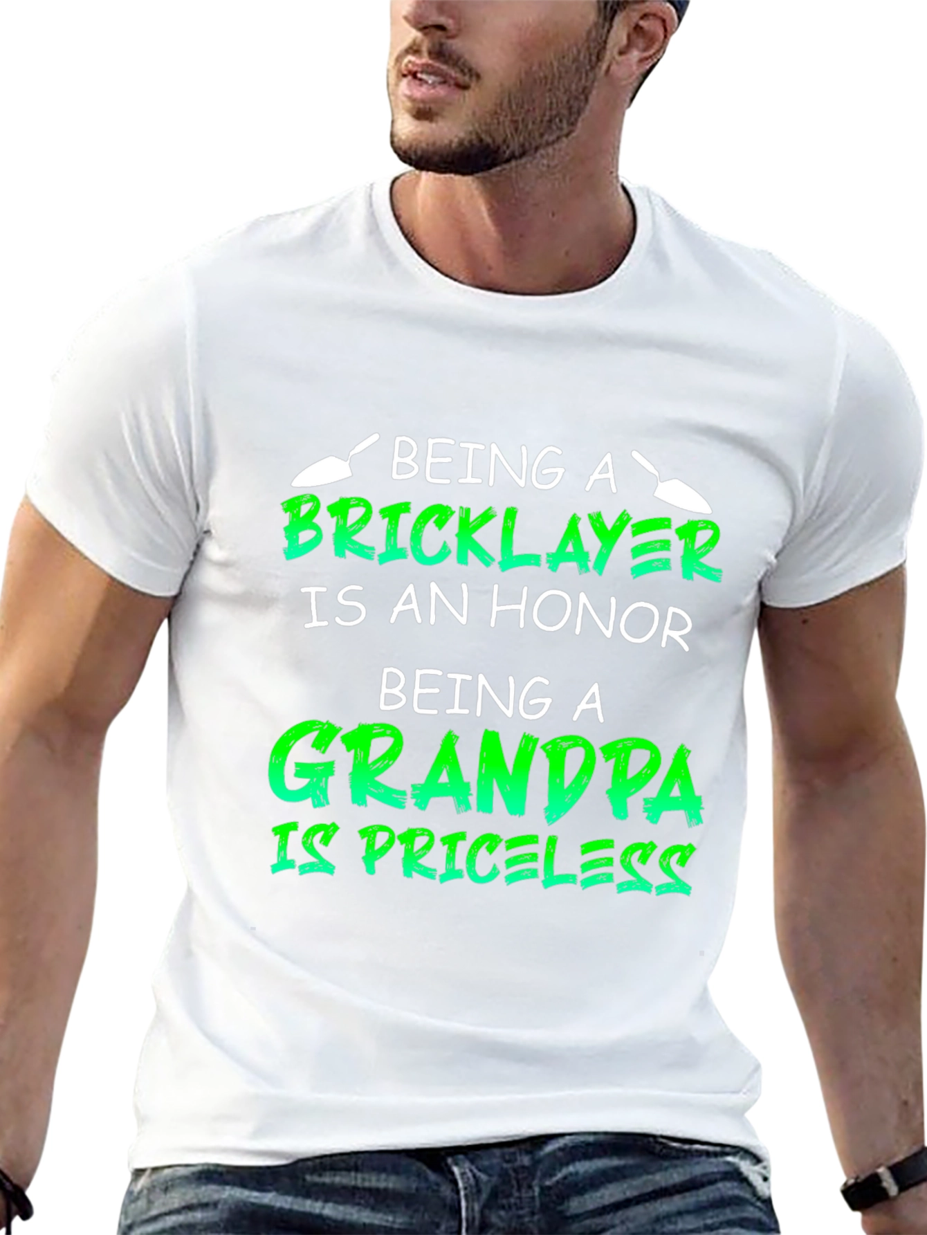 Black Bricklayer Grandpa Honor Priceless Black T-Shirt view 13