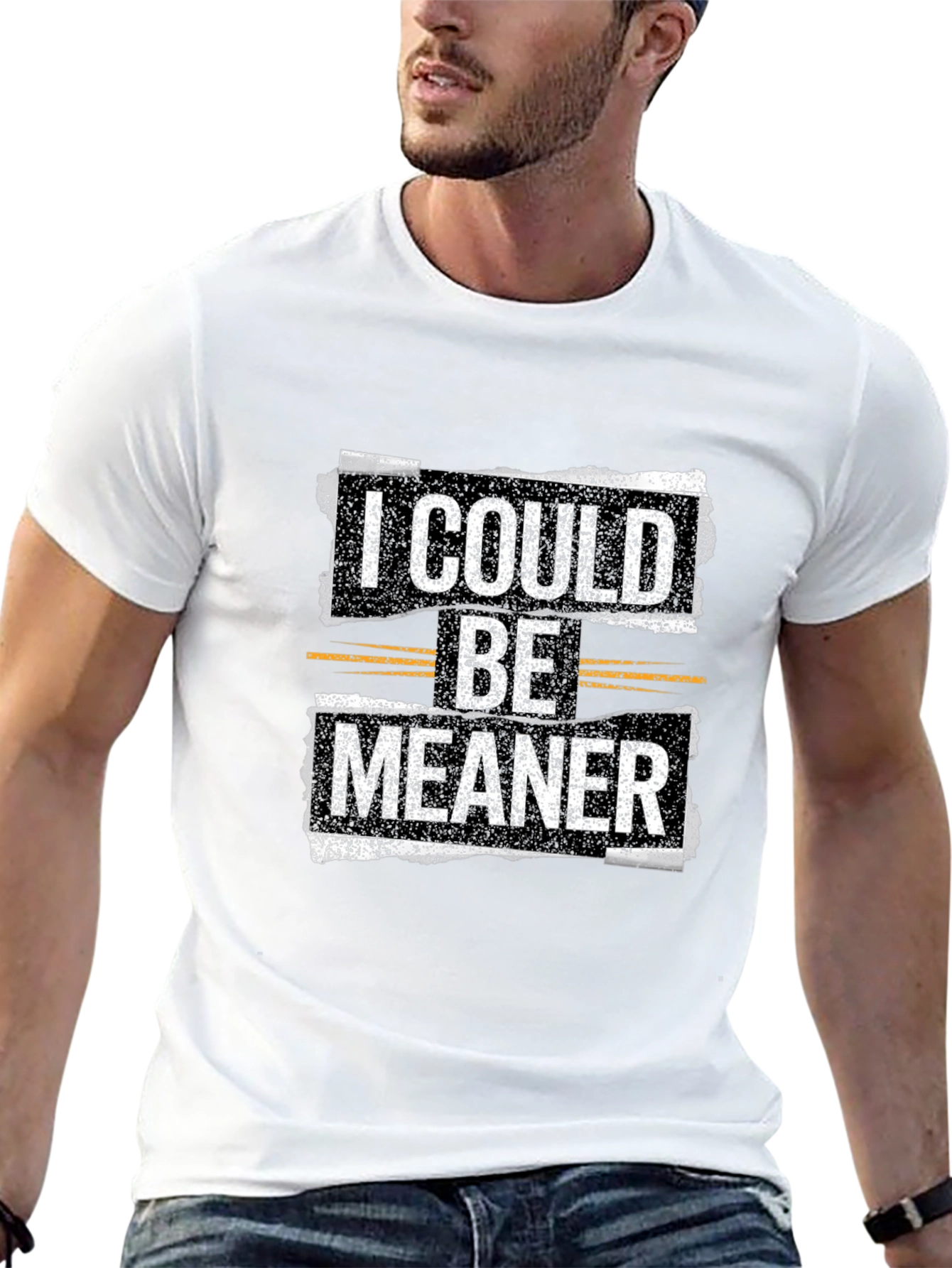 Black Funny 'I Could Be Meaner' Graphic T-Shirt view 13