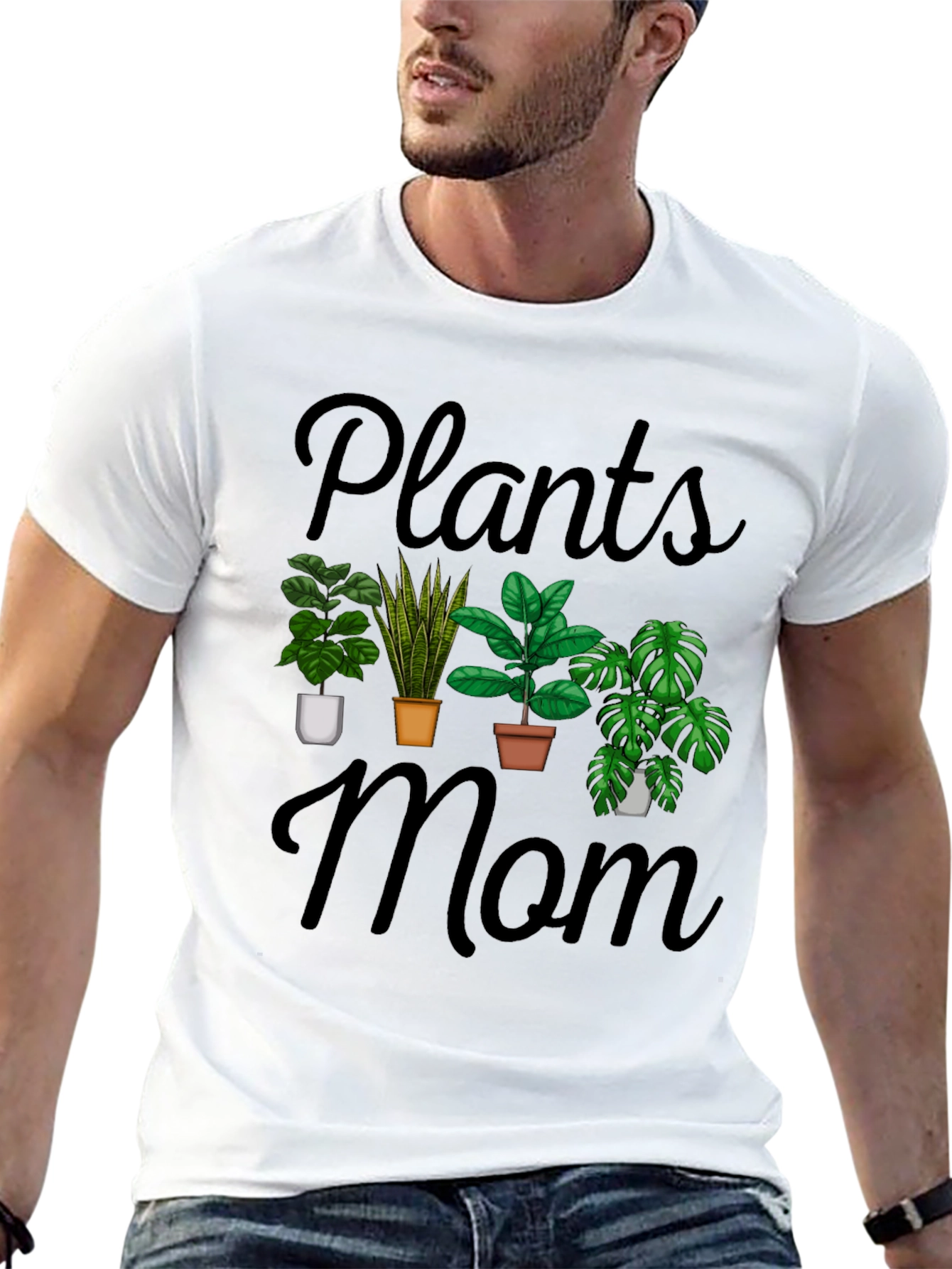 Black Plants Mom Graphic T-Shirt view 13