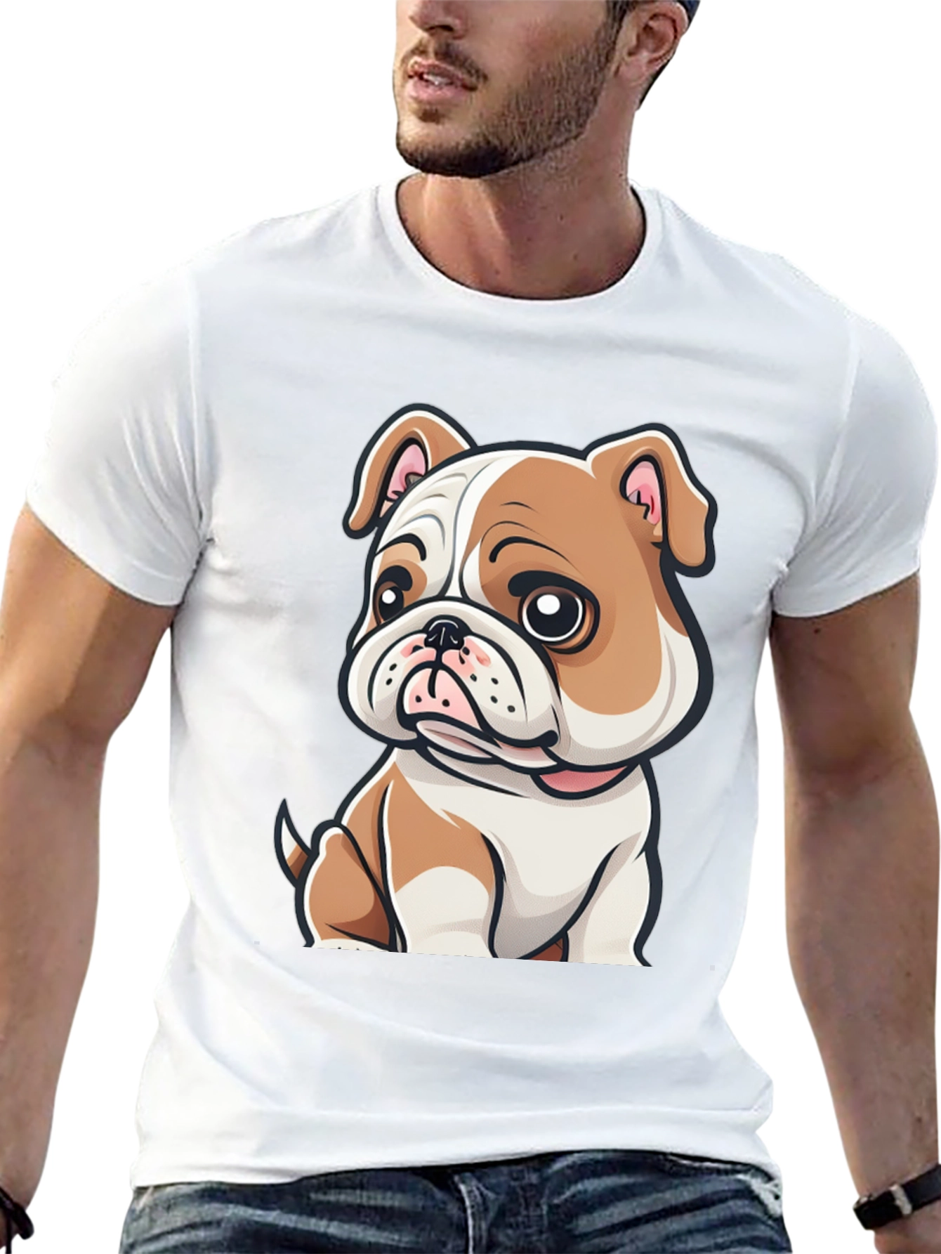Black Bulldog Puppy Graphic Tee - Cute Dog Lover Shirt view 13