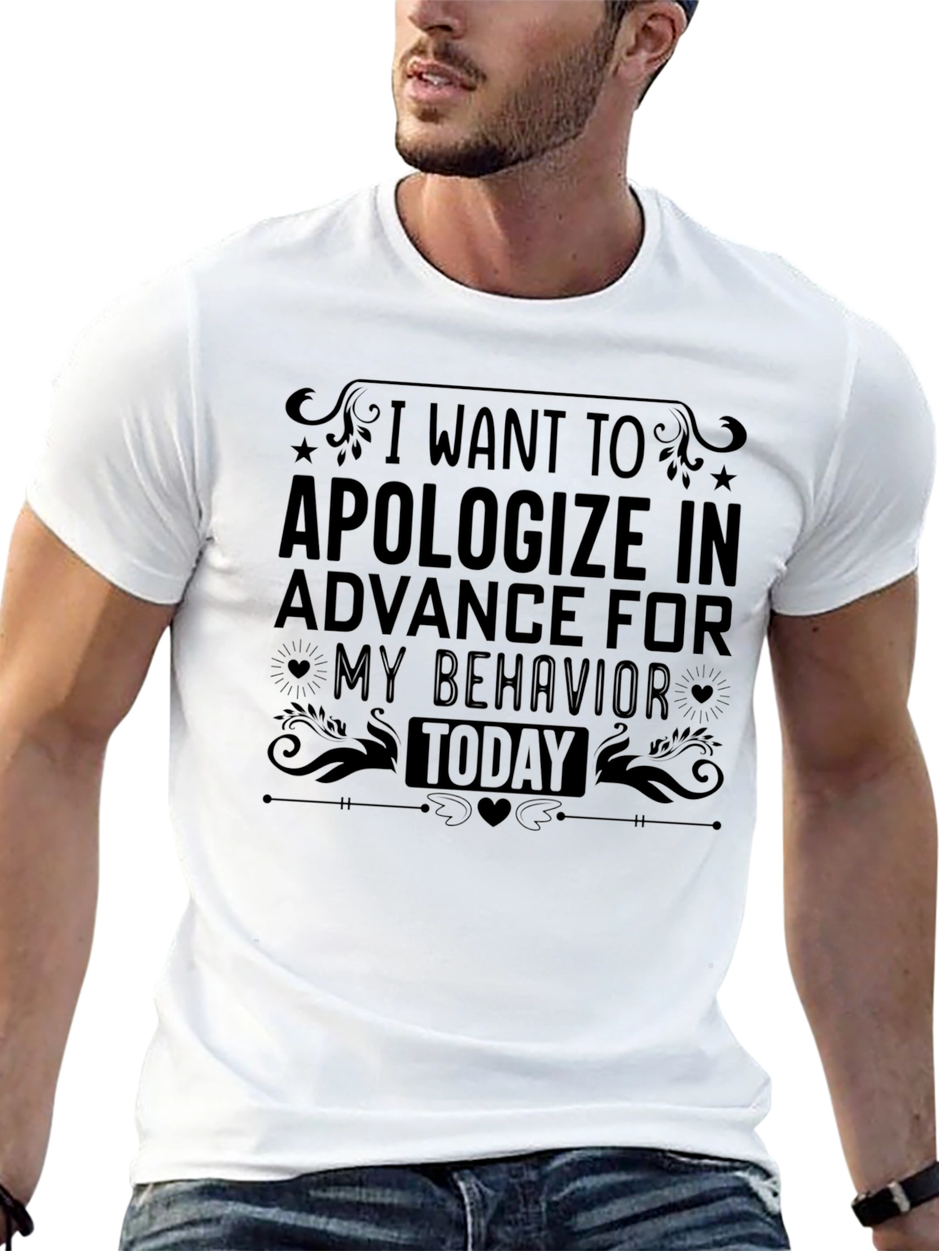 Black Funny Apology Humor Graphic T-Shirt view 13