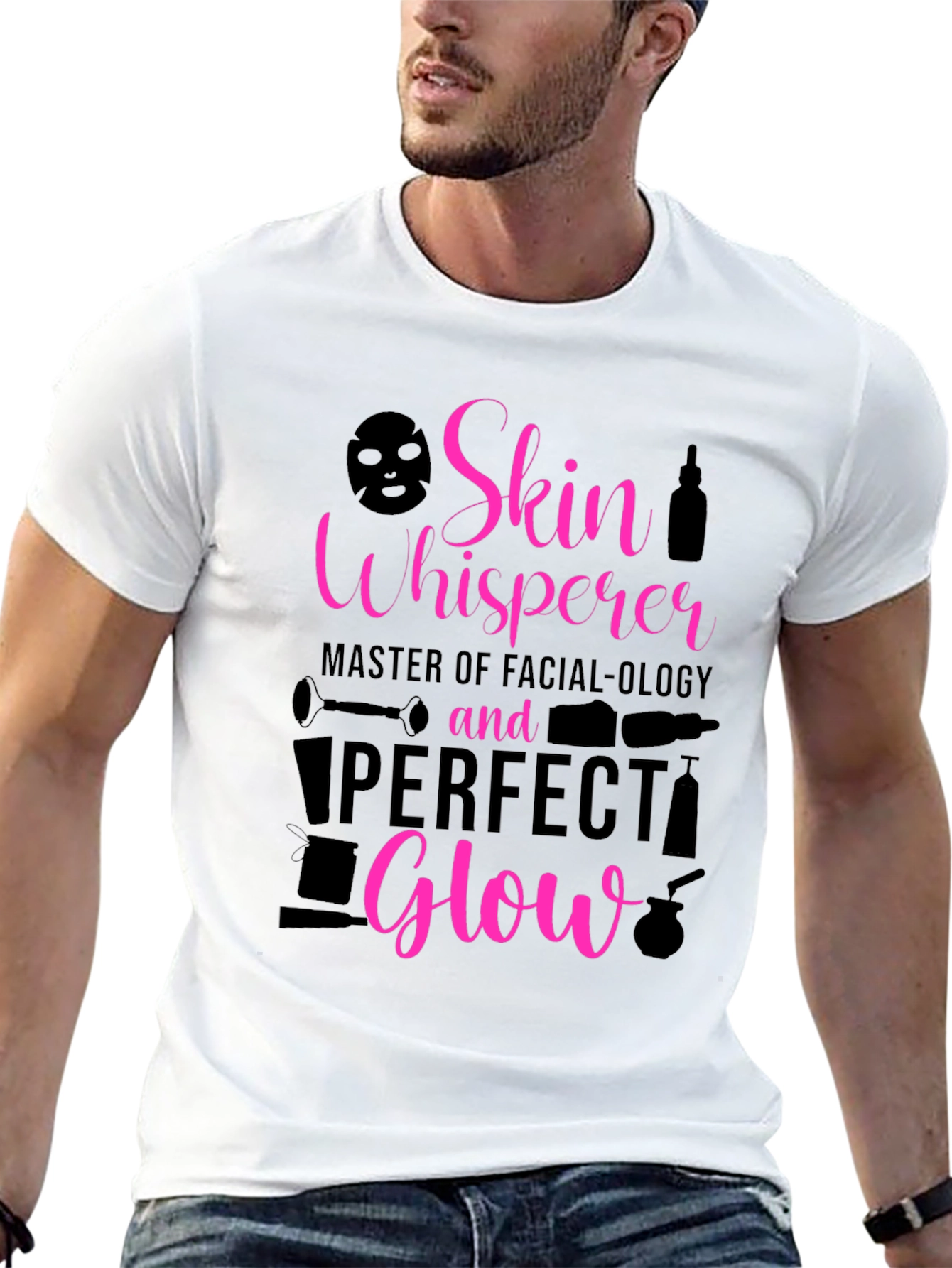 Black Skin Whisperer Facial-ology T-Shirt: Perfect Glow view 13