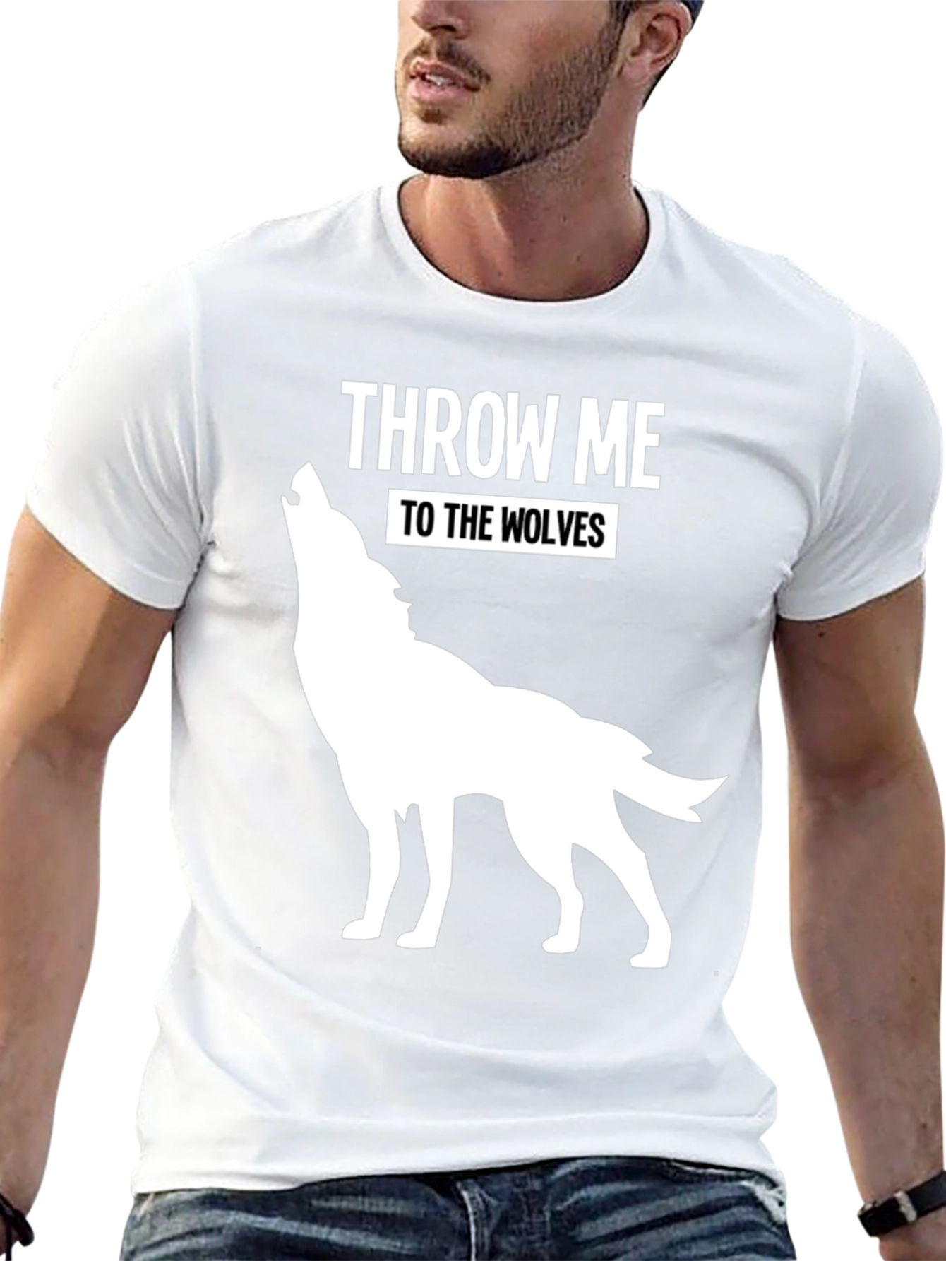 Black Throw Me To The Wolves T-Shirt view 13