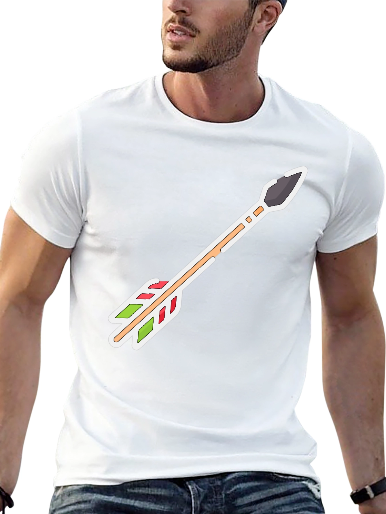 Black Arrow Graphic Tee - Casual Style, Unique Design view 13