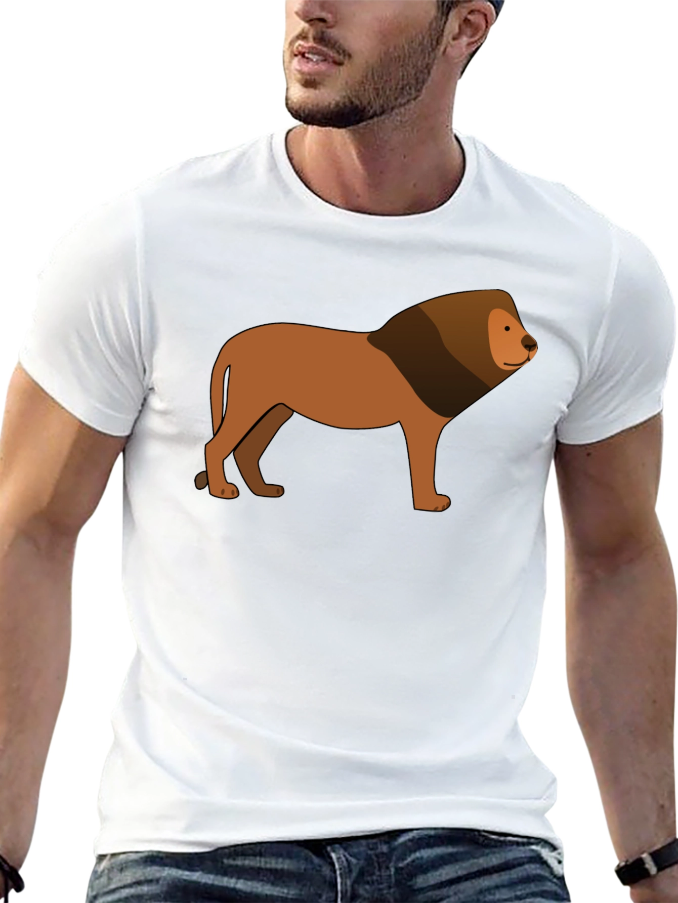 Black Lion Graphic Black T-Shirt - Animal Lover Tee view 13