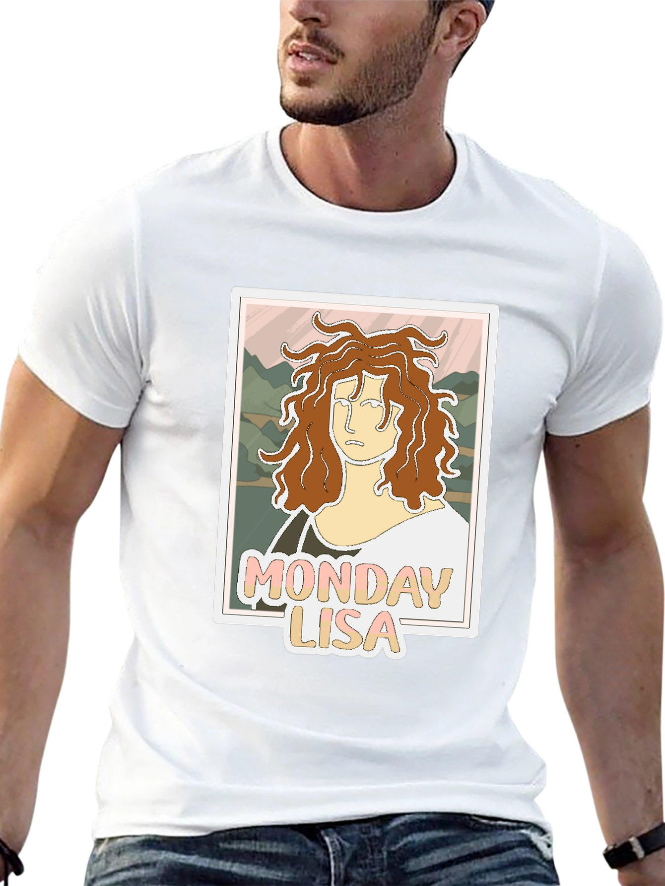 Black Monday Lisa Graphic Tee - Unique Art T-Shirt view 13