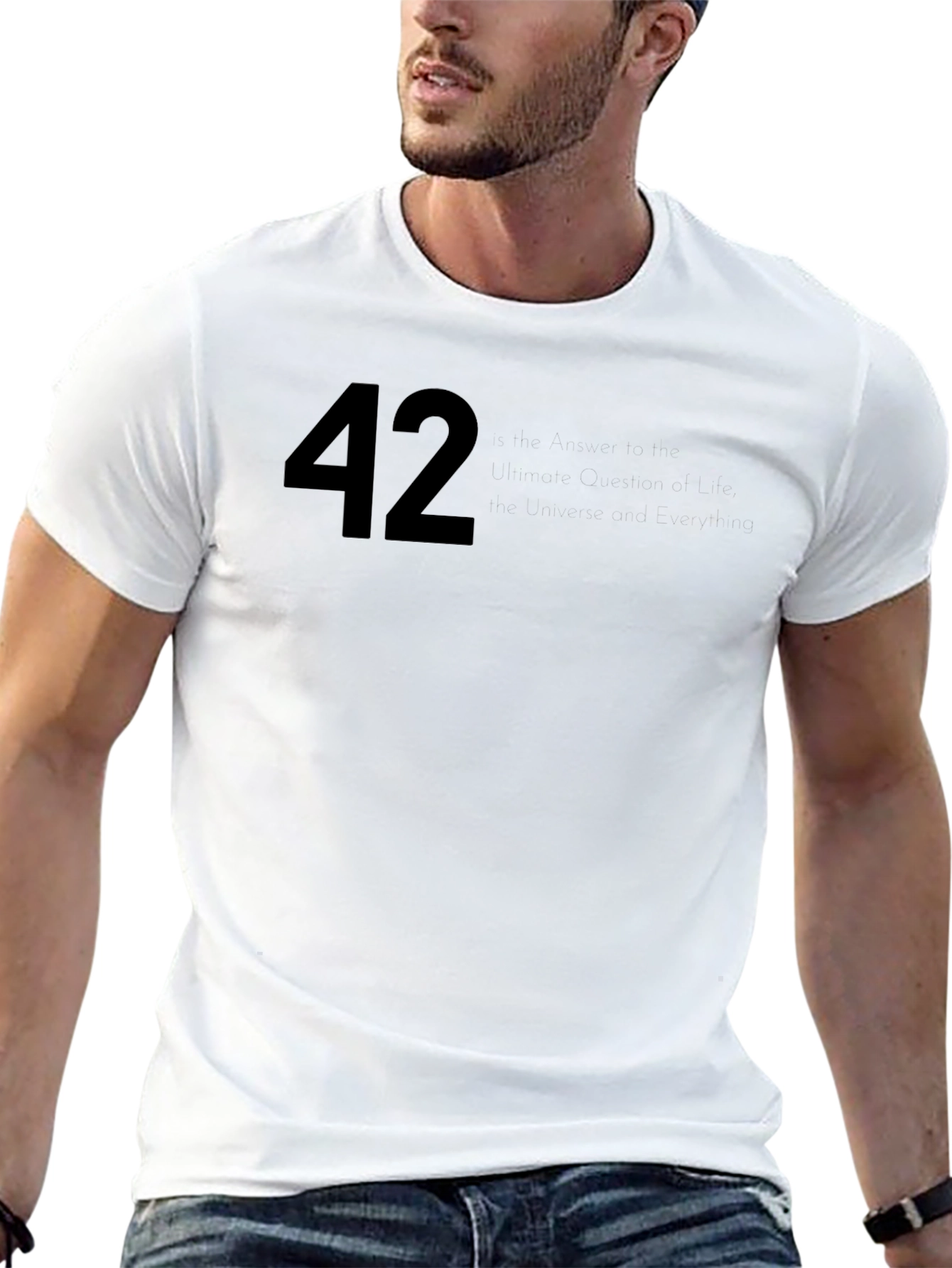 Black 42 Graphic Tee - Soft Cotton Crew Neck T-Shirt view 13
