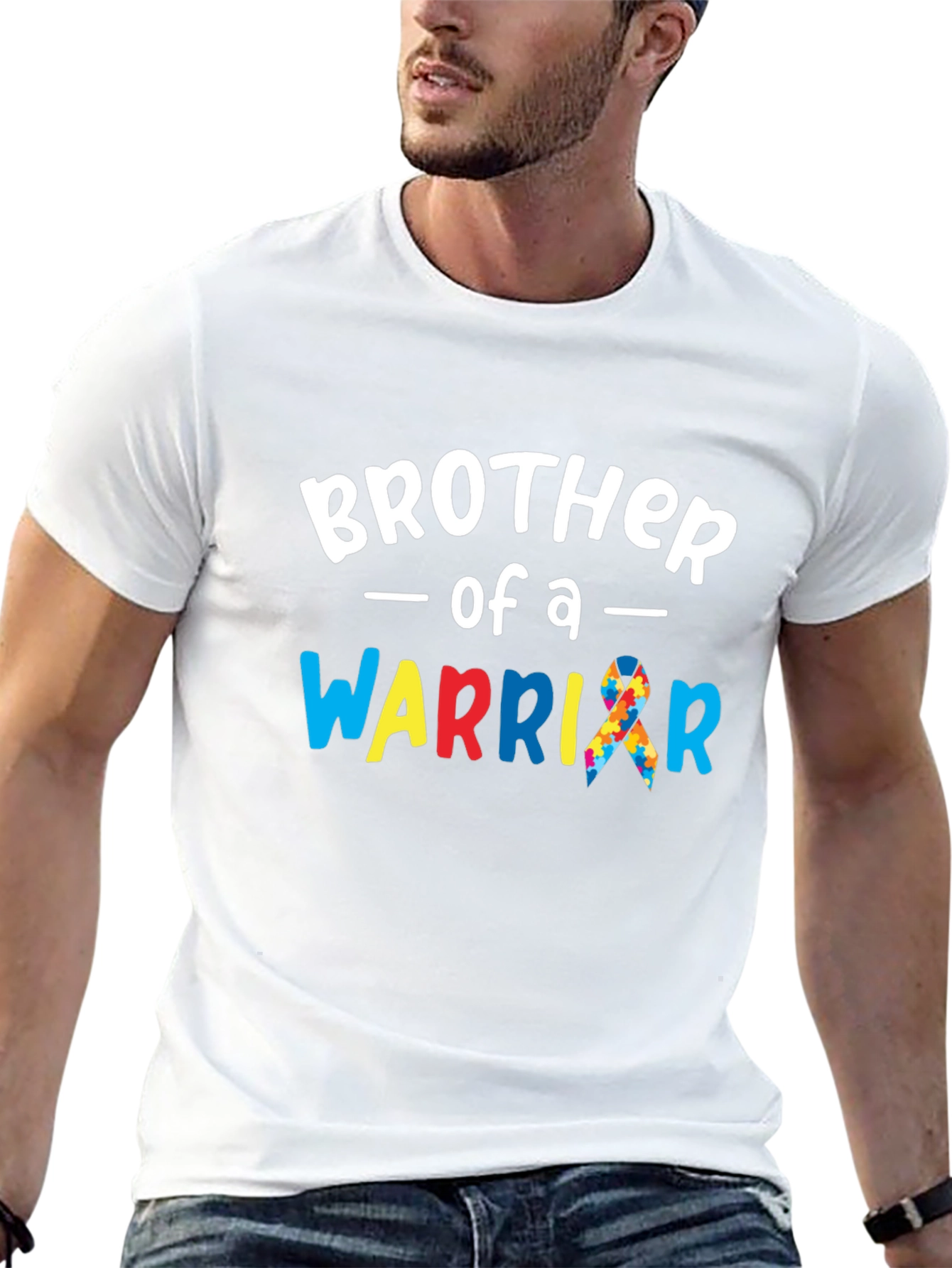 Brother of a Warrior T-Shirt Autism Awareness  - 13