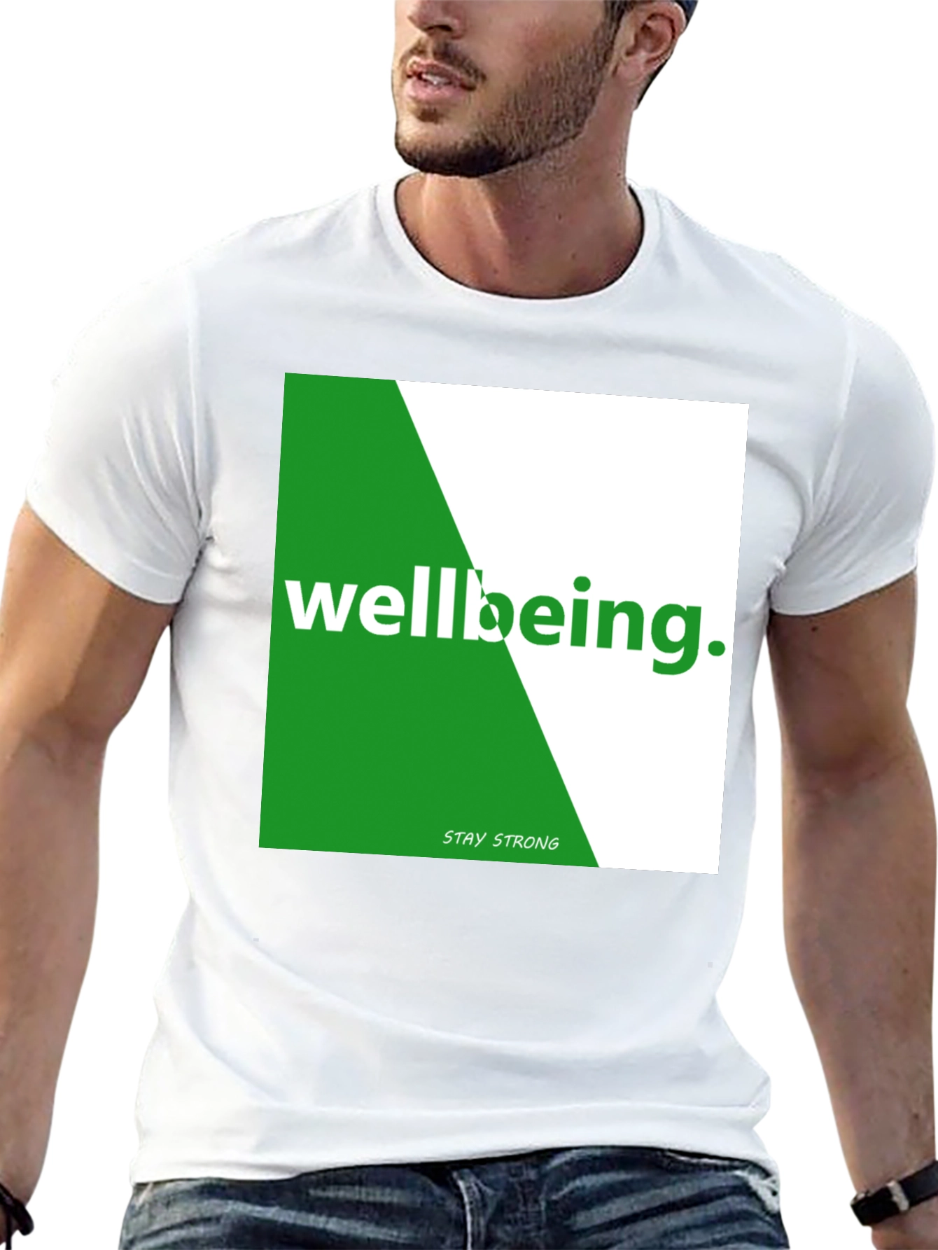 Black Wellbeing Graphic Print Crew Neck T-Shirt view 13