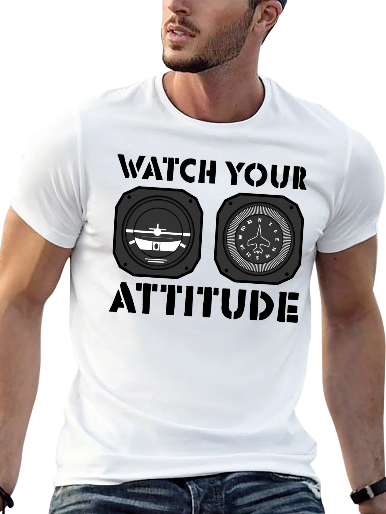 Watch Your Attitude Aviation T-Shirt - 13