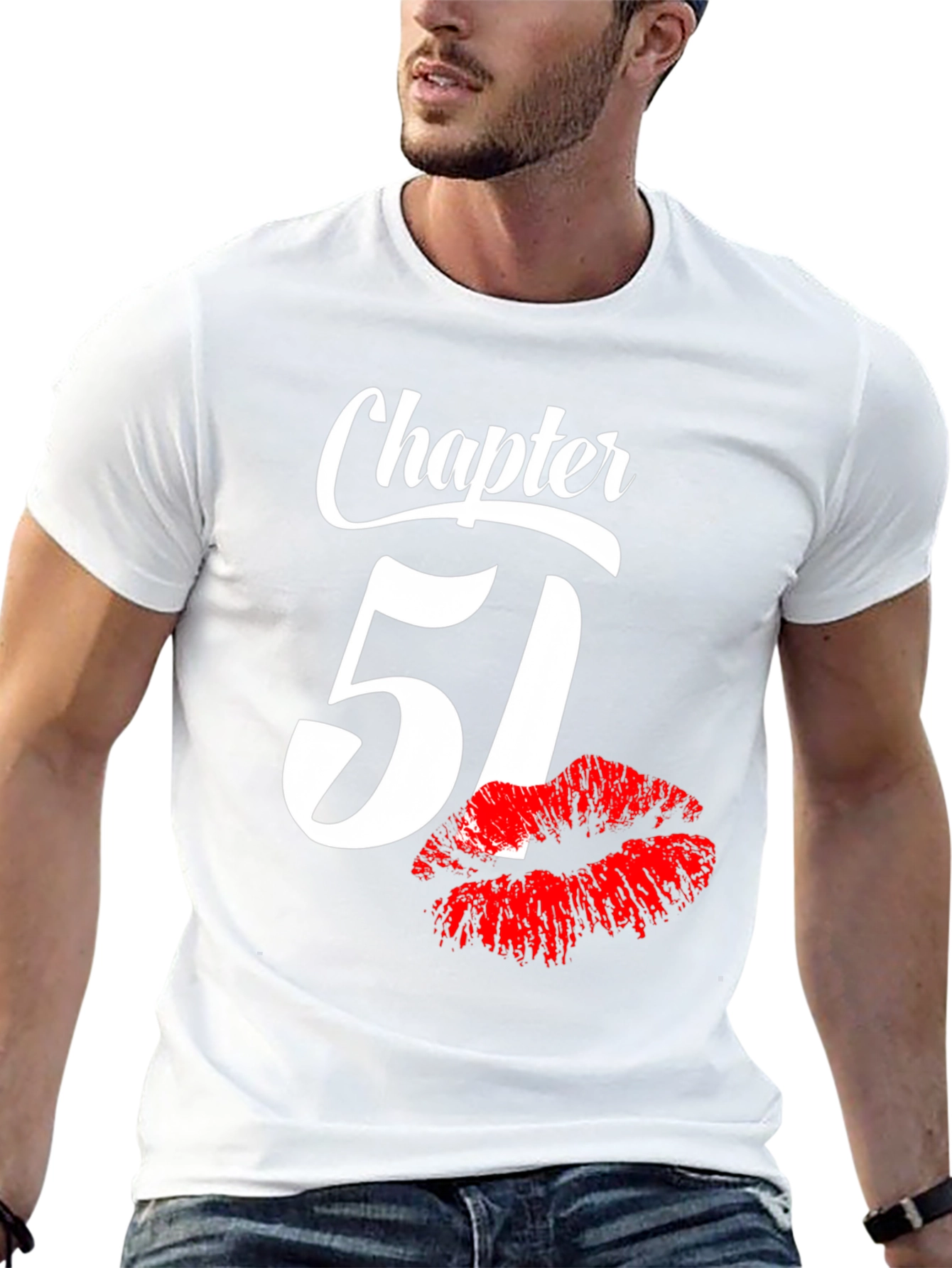 Black Chapter 51 Birthday T-Shirt with Lip Print view 13