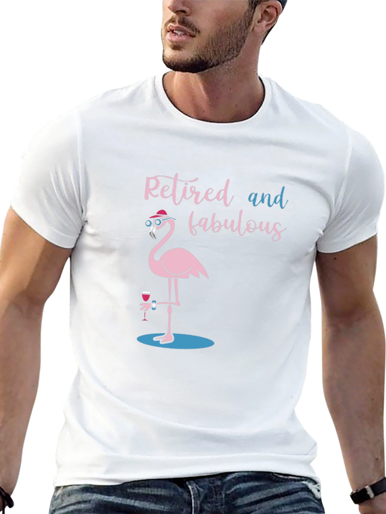 Black Retired and Fabulous Flamingo T-Shirt view 13