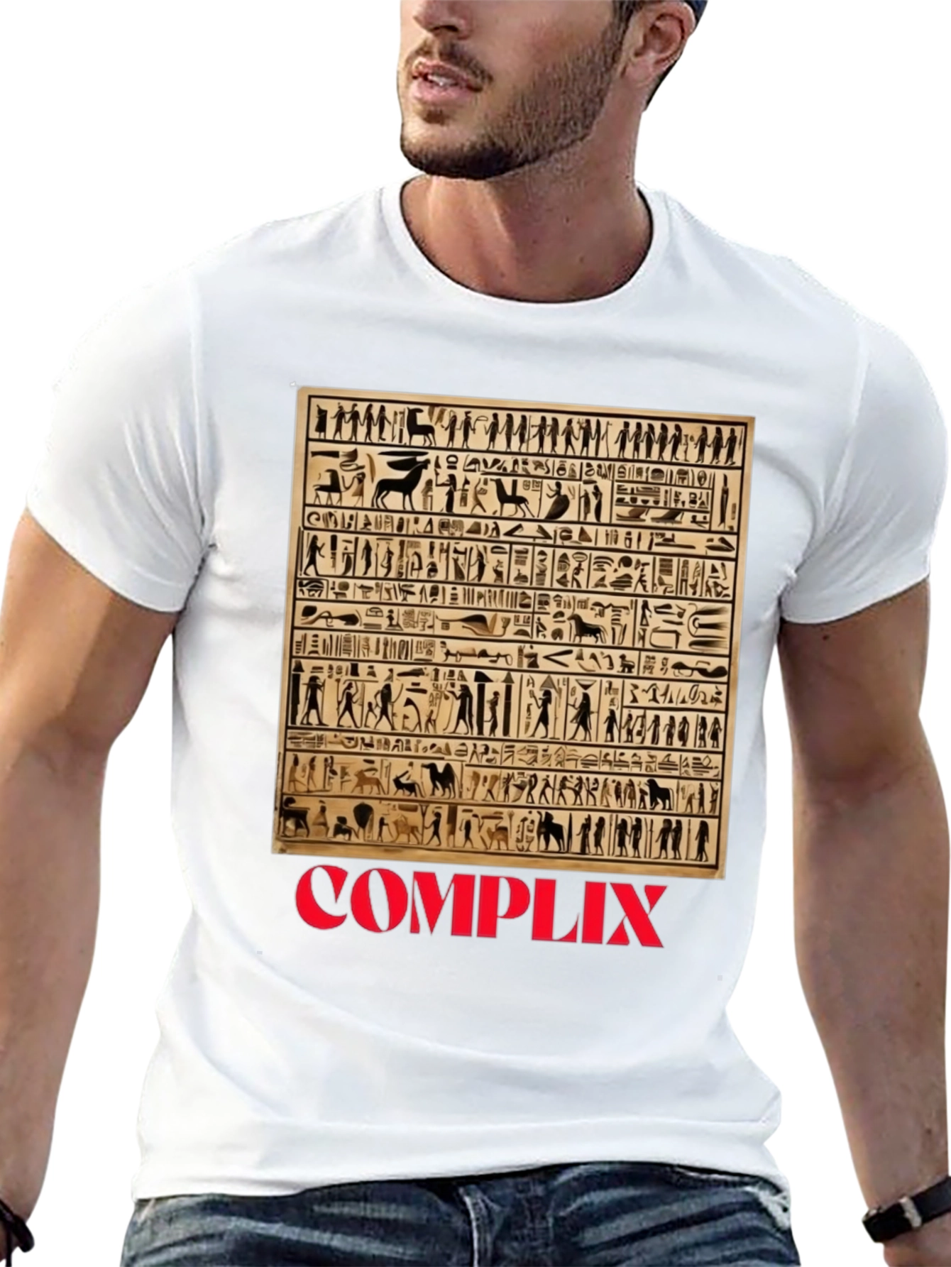 Black Complix Egyptian Hieroglyphic T-Shirt view 13