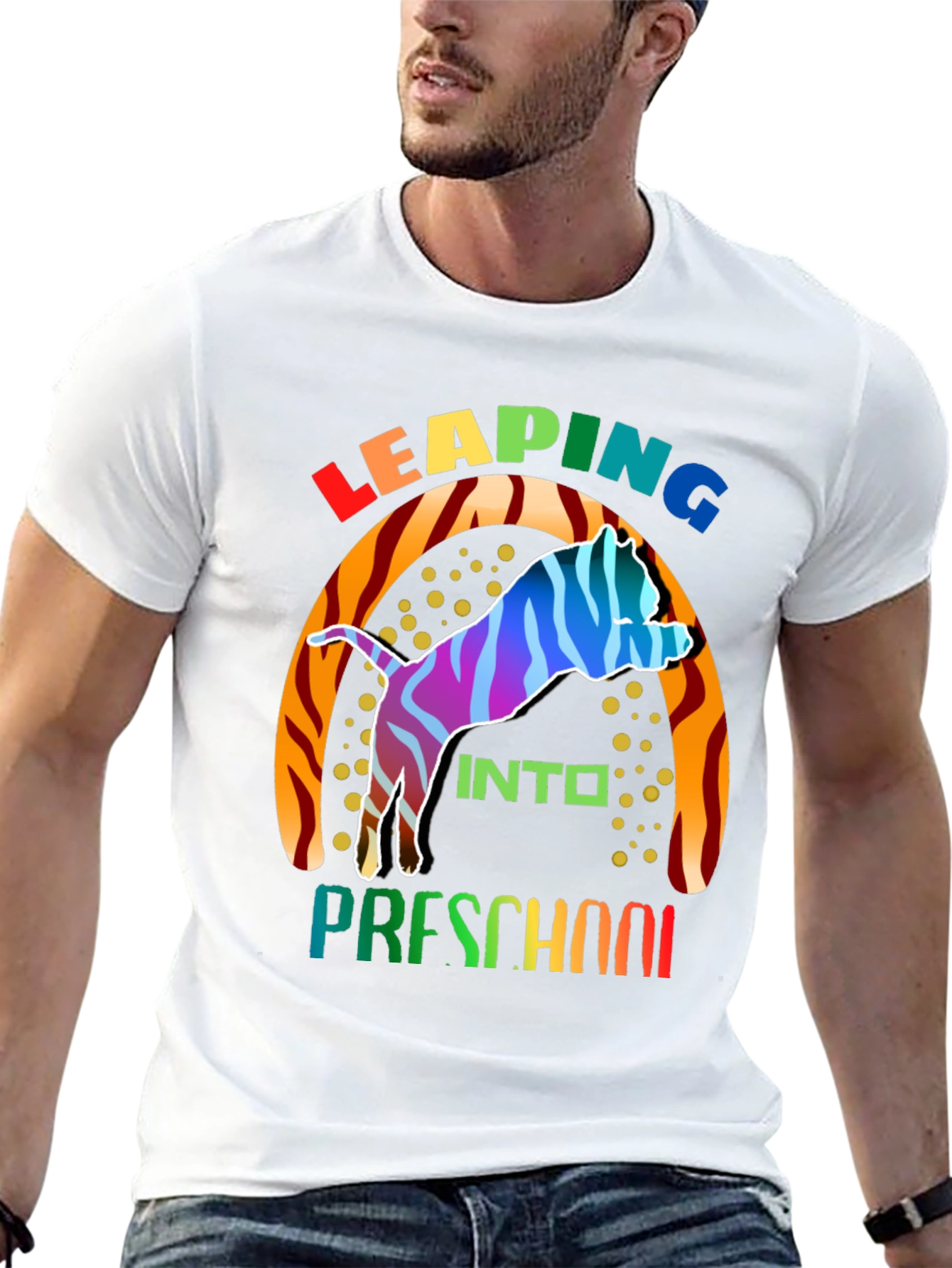 Leaping into Preschool Colorful Toddler T-Shirt - 13