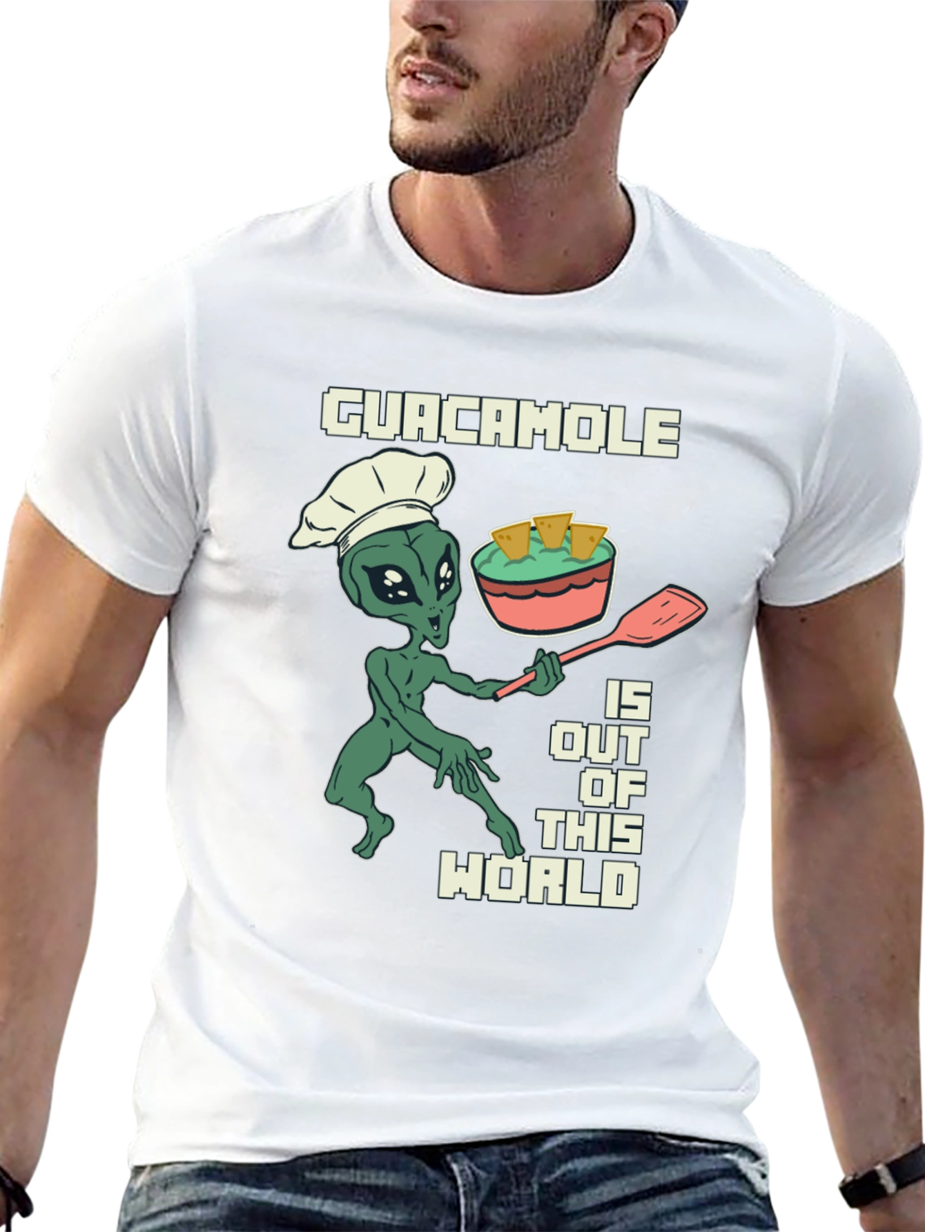 Guacamole Alien Chef Graphic T-Shirt - 13