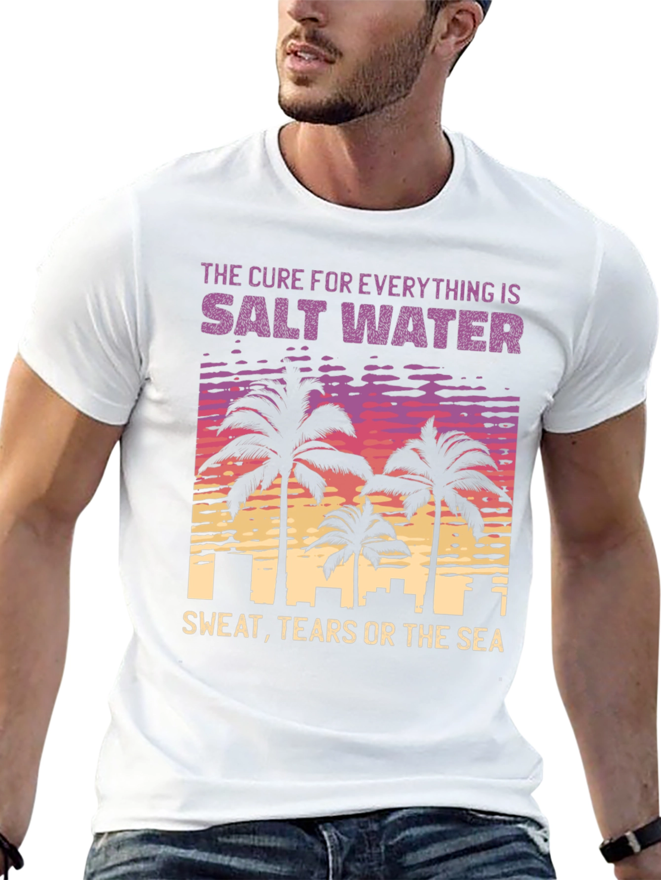 Black Salt Water Cure T-Shirt - Beach Lover Tee view 13